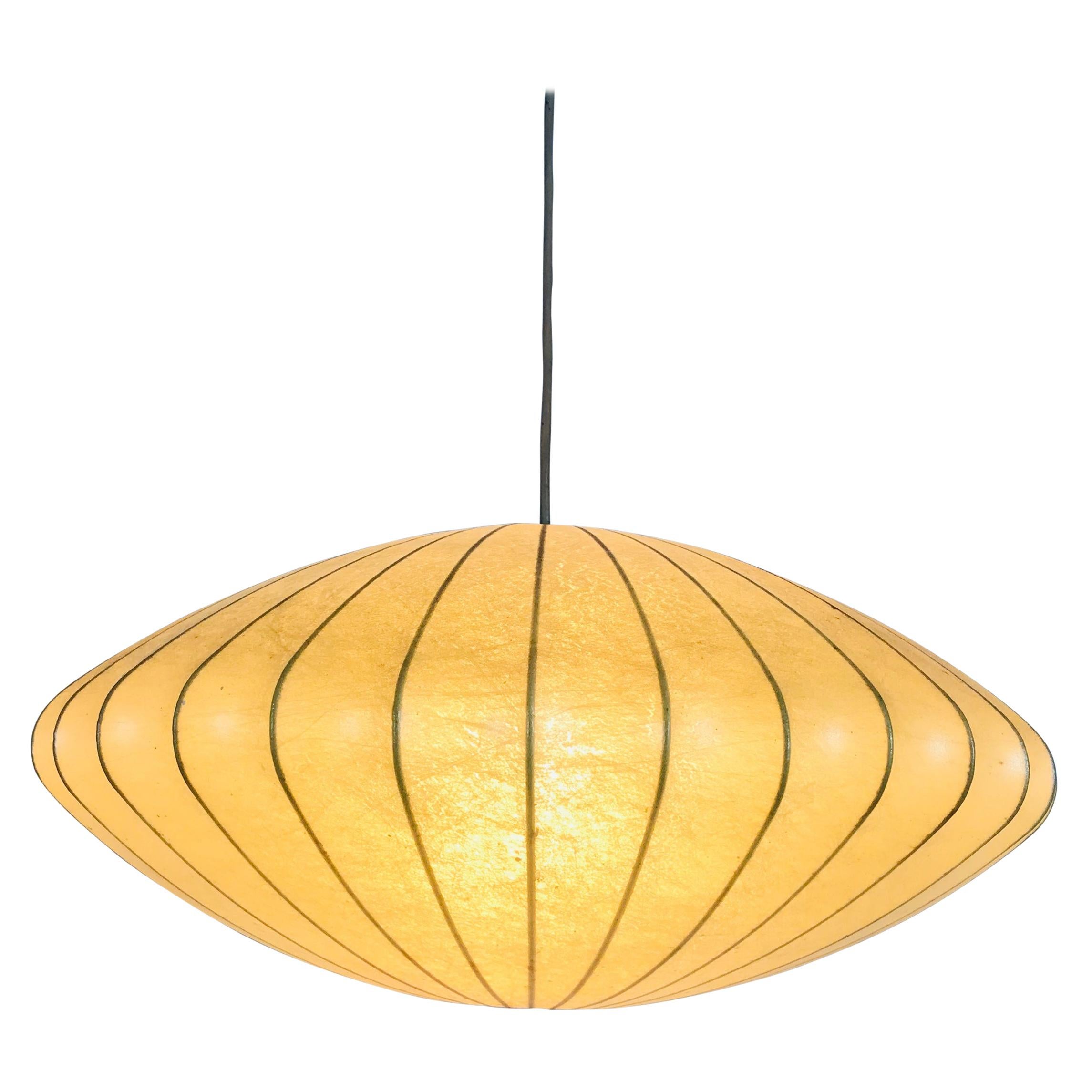 Mid-Century Modern Saucer Pendant Lamp by George Nelson, 1960s at 1stDibs | cocoon pendant cocoon light, cocoon lamp
