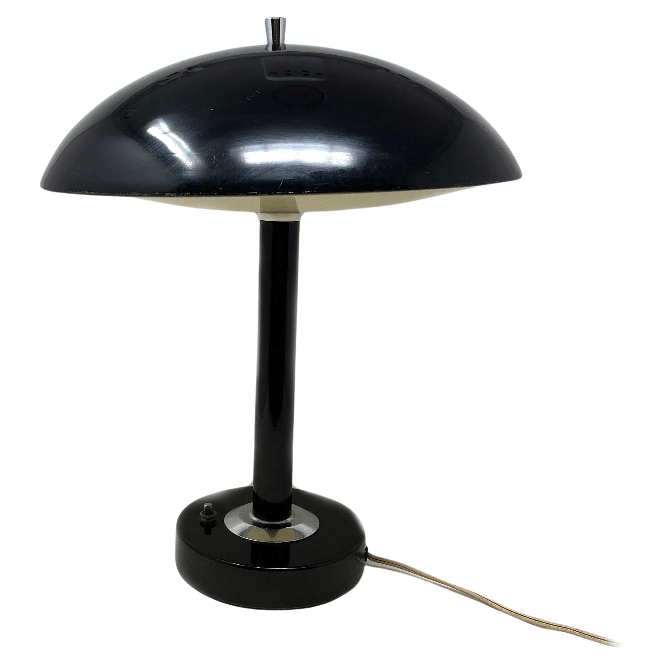 Mid Century Modern Saucer Desk Lamp ... Space Age UFO Atomic Era Table Lamp For Sale