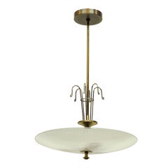 Mid-Century Modern Saucer Pendant