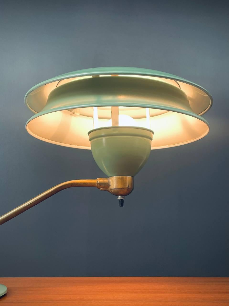 Mid-20th Century Mid-Century Modern Saucer Style Table Lamp For Sale
