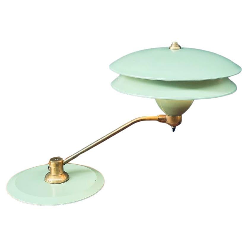 Mid-Century Modern Saucer Style Table Lamp For Sale