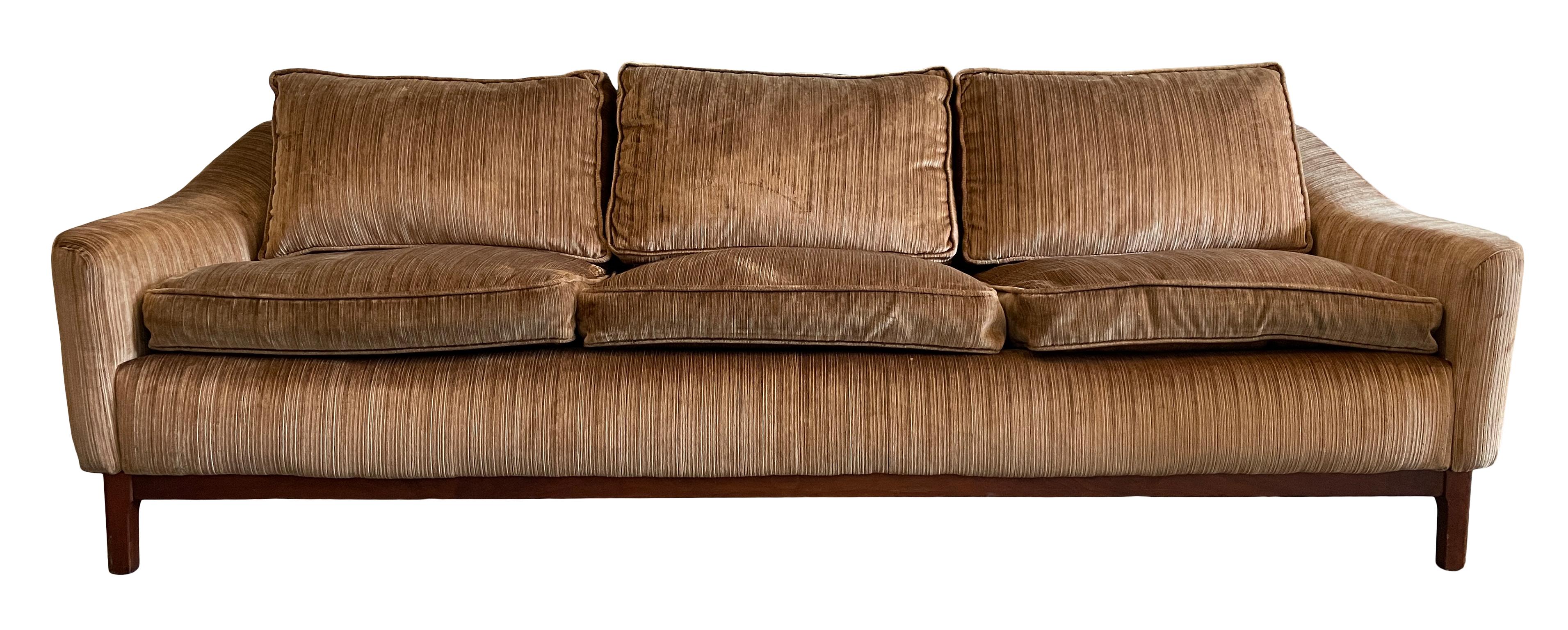 Mid-Century Modern Scandinavian 3 Seat brown Sofa Couch by DUX 3