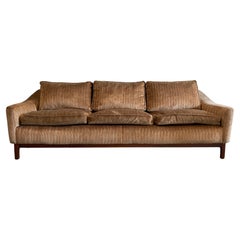 Mid-Century Modern Scandinavian 3 Seat brown Sofa Couch by DUX