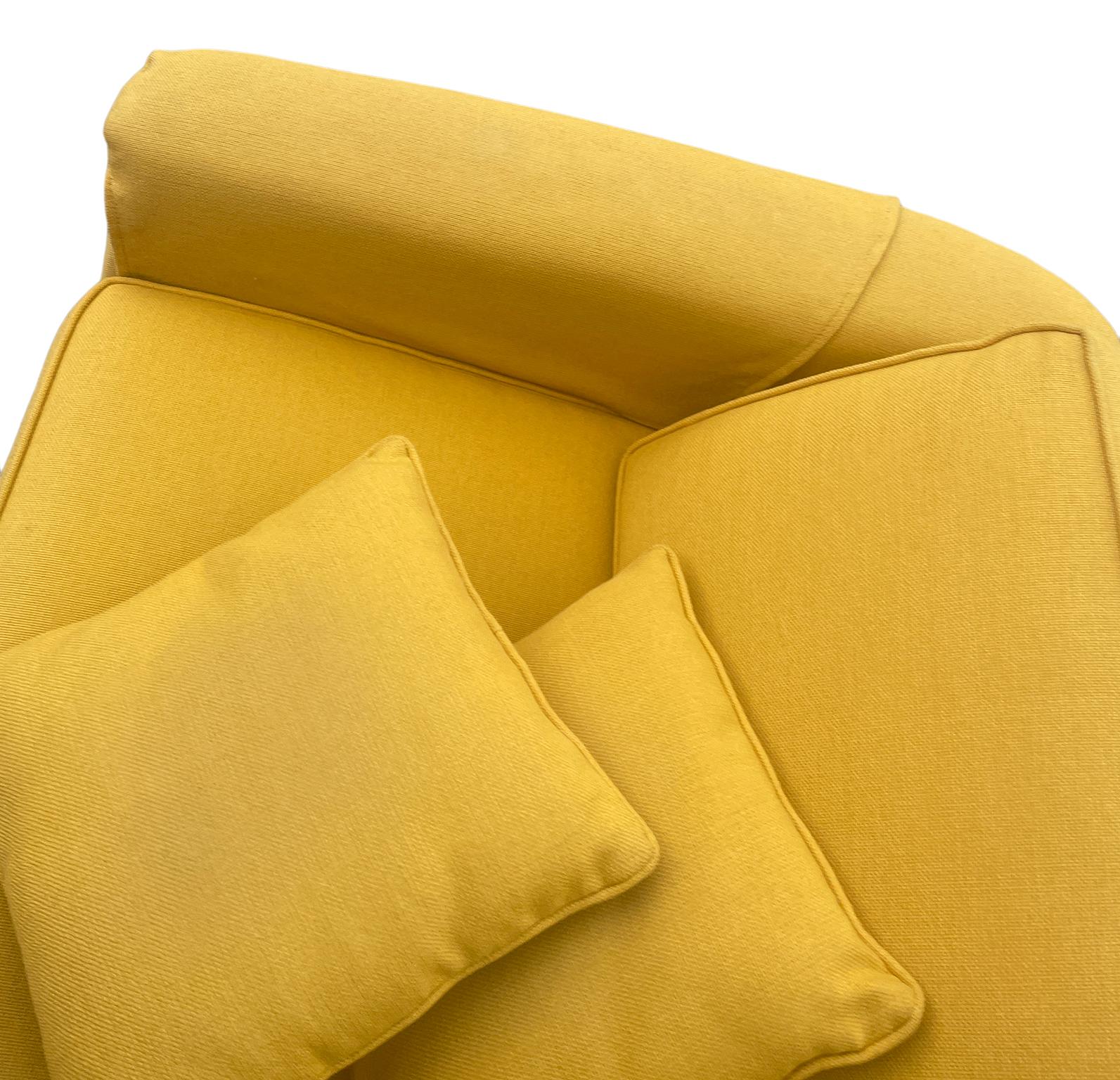 Mid-Century Modern Scandinavian 3 Seat Mustard Sofa Couch by DUX 3