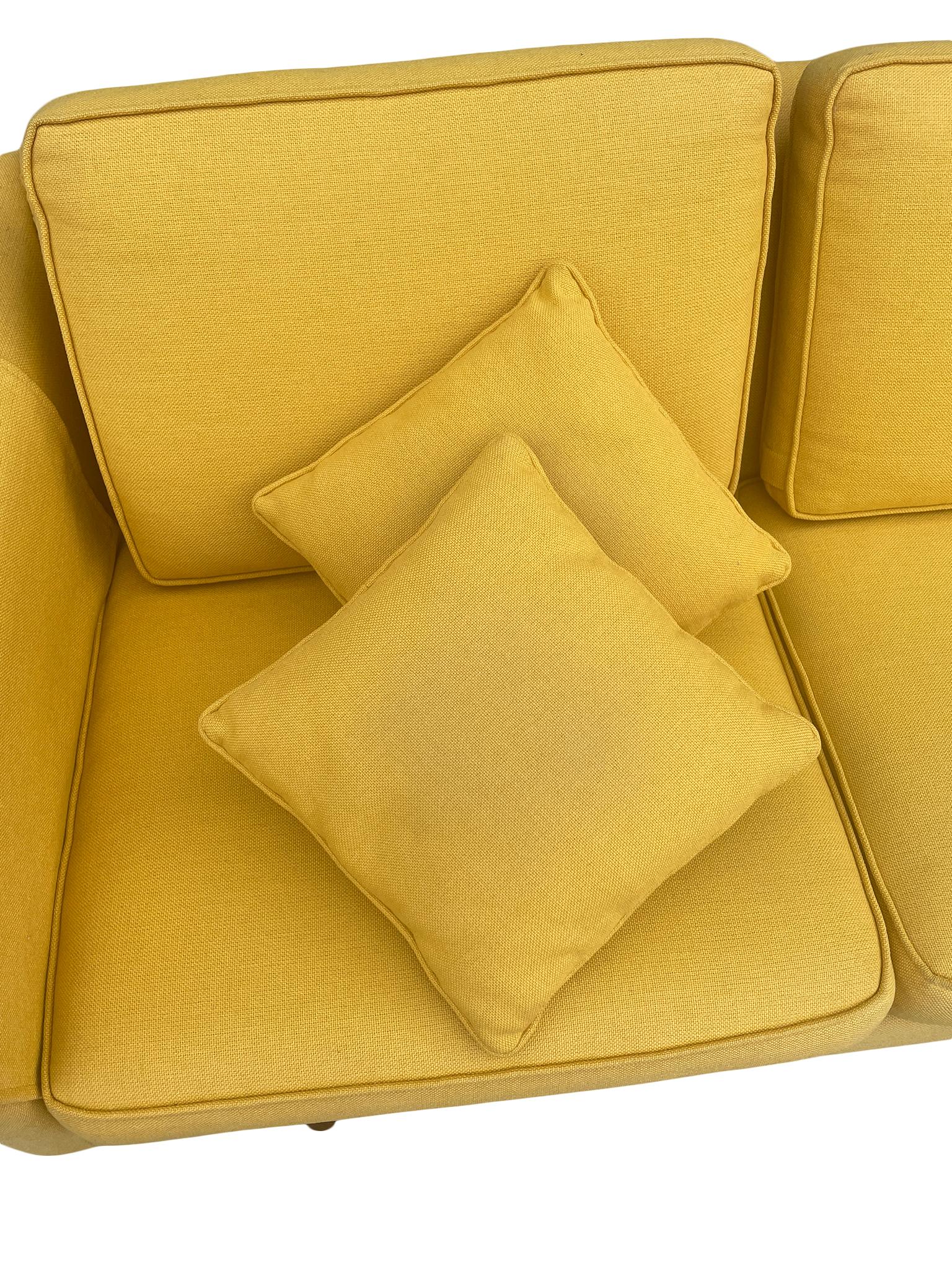 Mid-20th Century Mid-Century Modern Scandinavian 3 Seat Mustard Sofa Couch by DUX