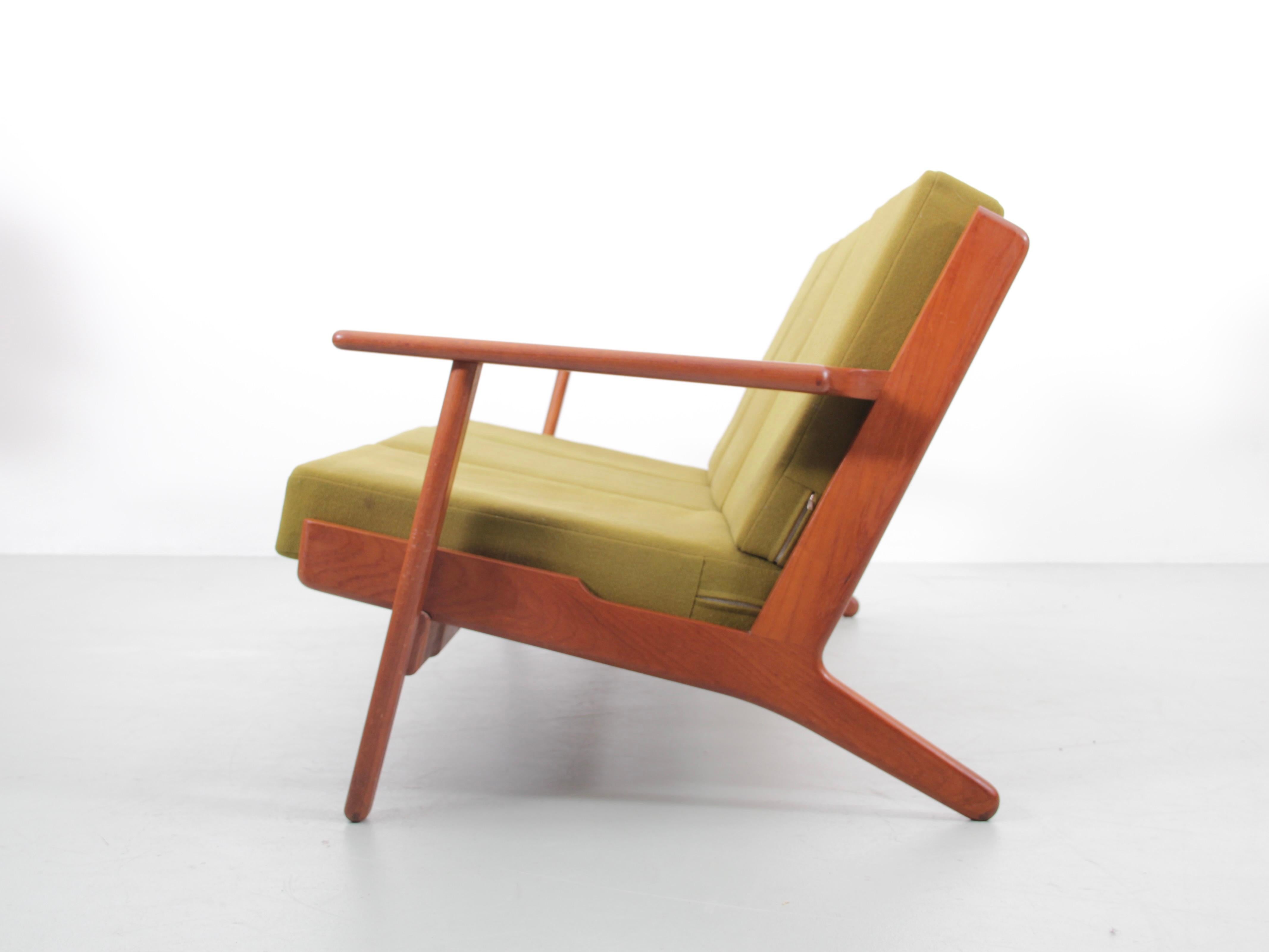 Mid-Century Modern Scandinavian 3 Seat Sofa Model GE 290 in Teak by Hans Wegner 1