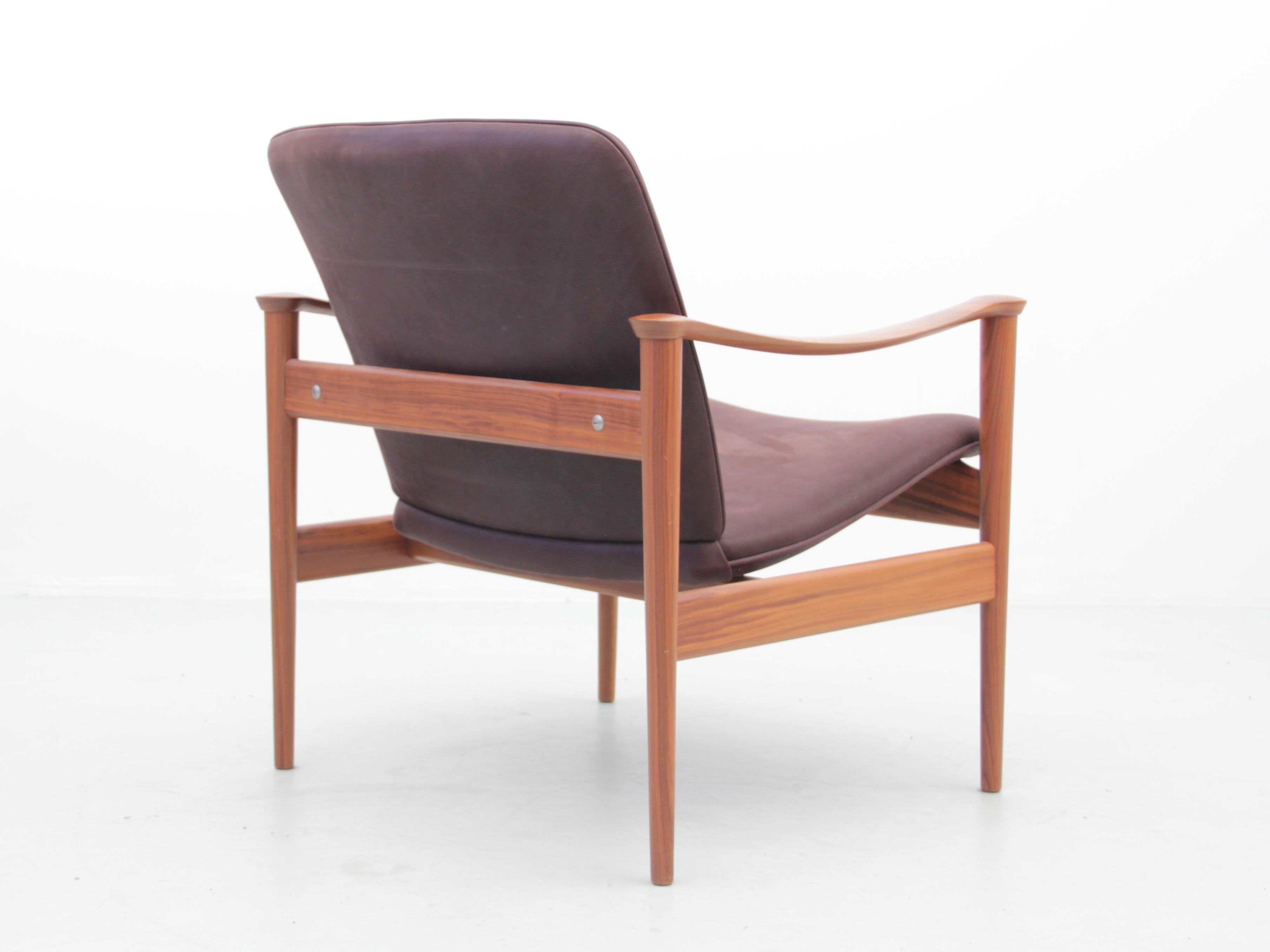 Scandinavo moderno Sedia a sdraio scandinava 711 di Fredrik A. Kayser, Nuova Edizione in vendita