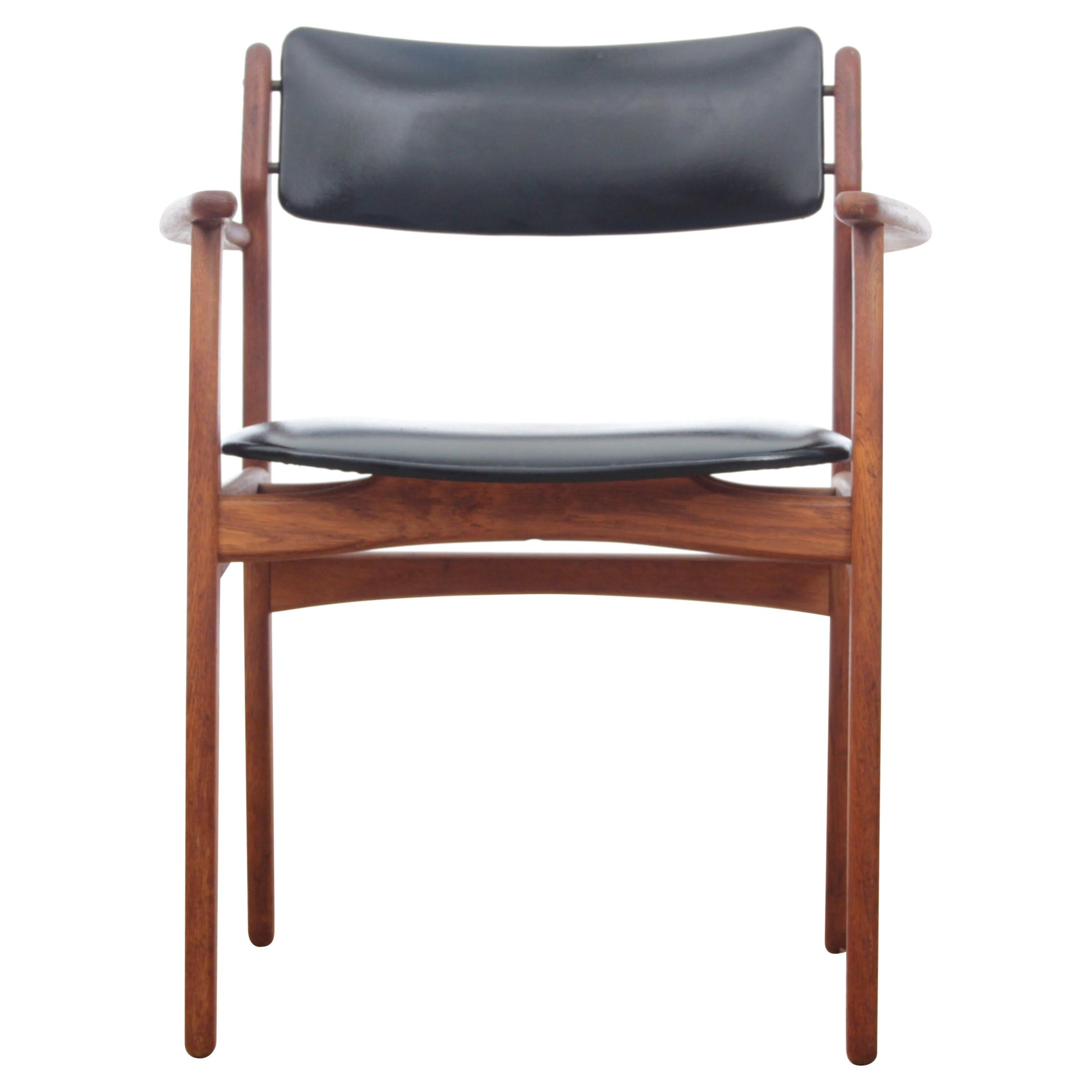 Mid-Century Modern Scandinavian Arm Chair in Teak by Erik Buck