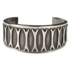 Mid-Century Modern Scandinavian Armband Silver Color Pewter Måstad Norway, 1960s