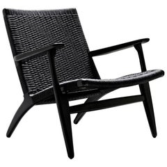 Mid-Century Modern Scandinavian Armchair in Oak Model CH 25 by Hans Wegner