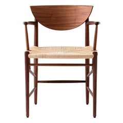 Fauteuil scandinave moderne du milieu du siècle Modèle 317 en noyer