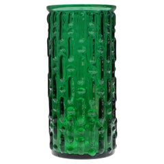 Vase d'art scandinave moderne du milieu du siècle dernier de Reijmyre en vert émeraude