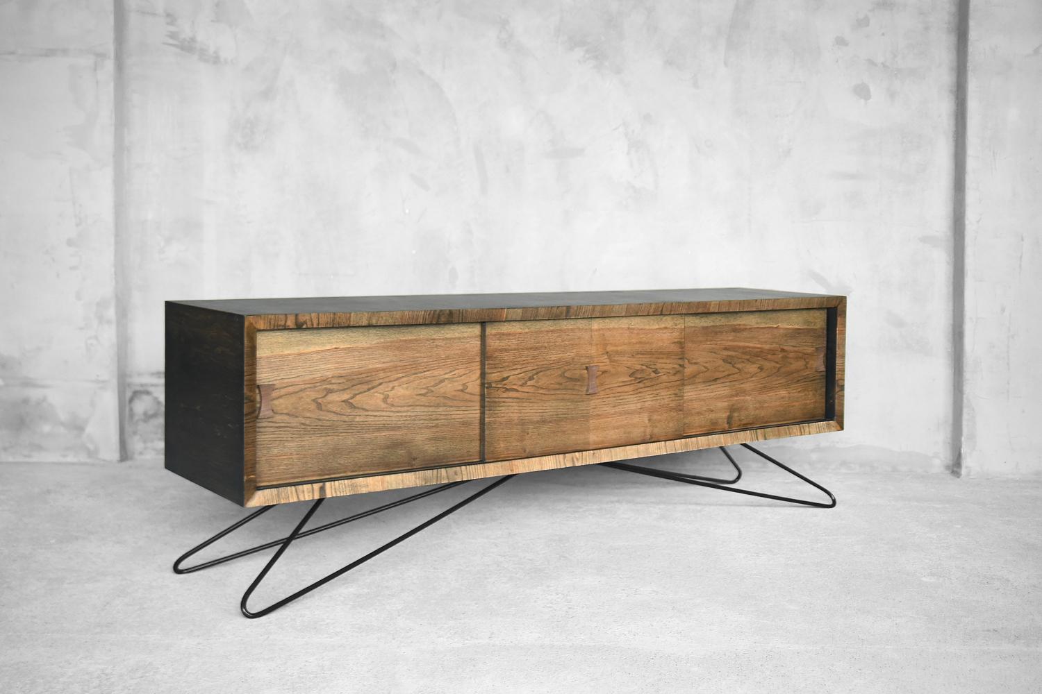 Mid-Century Modern Scandinavian Ash Sideboard with Hairpin Legs, 1960s For Sale 8