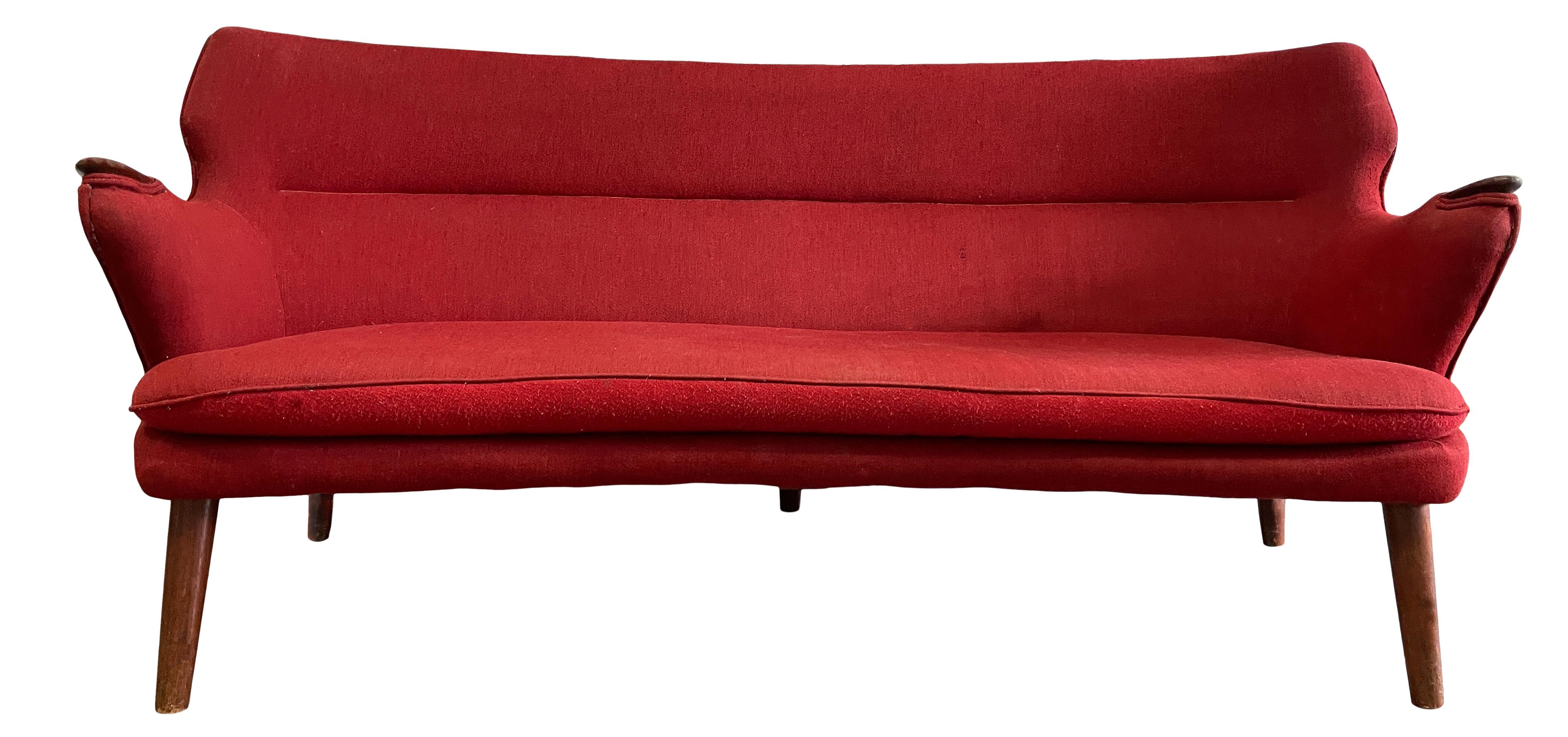 Skandinavisches Banana-Sofa von Kurt Olsen, Modell 220, Mid-Century Modern (Polster) im Angebot
