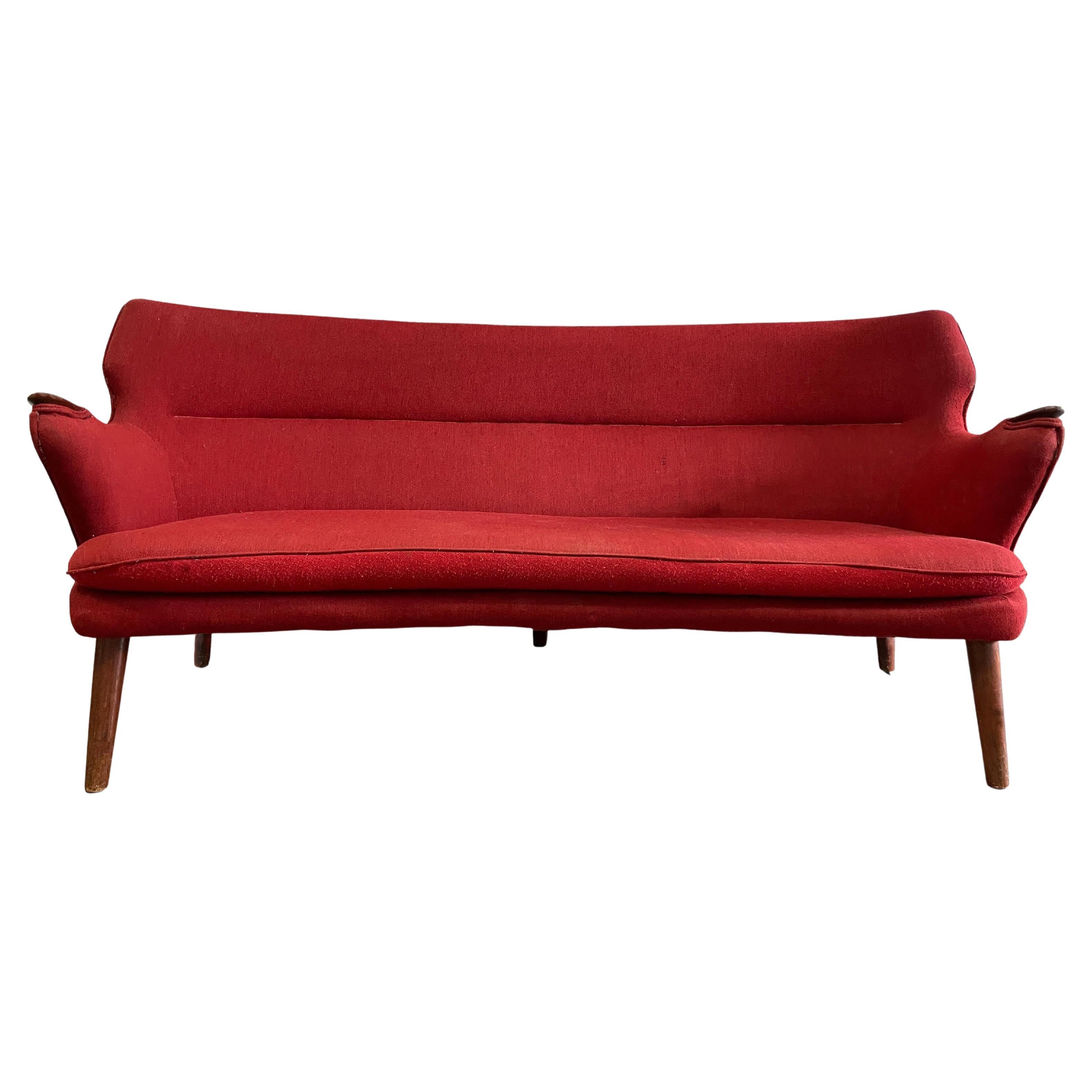 Canapé scandinave banane moderne du milieu du siècle dernier par Kurt Olsen, modèle 220