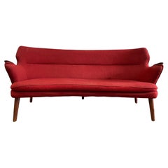 Mid-Century Modern Scandinavian Banana Sofa by Kurt Olsen Model 220