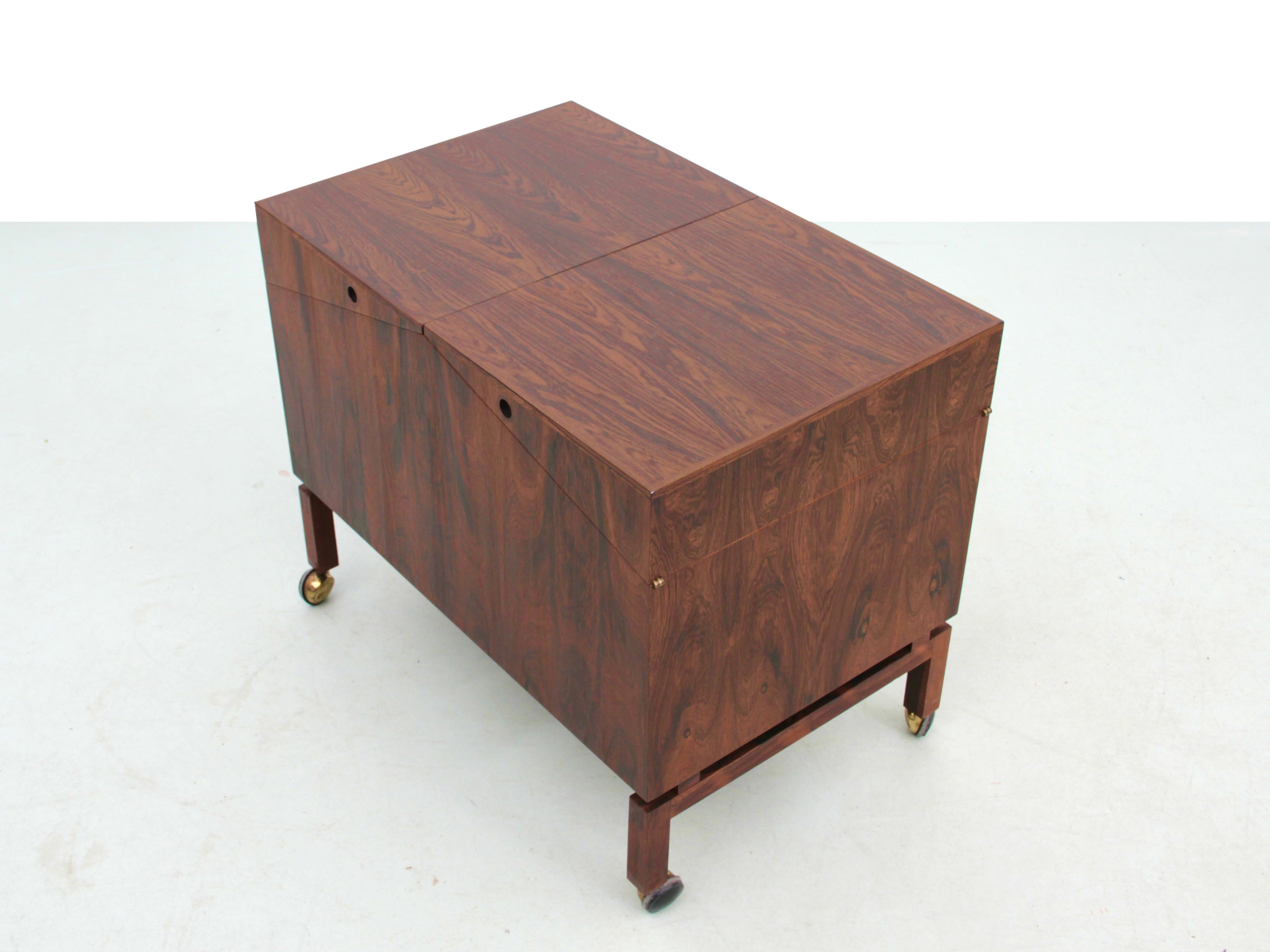 Mid-20th Century Mid-Century Modern Scandinavian Bar in Rosewood by Lief Alring For Sale
