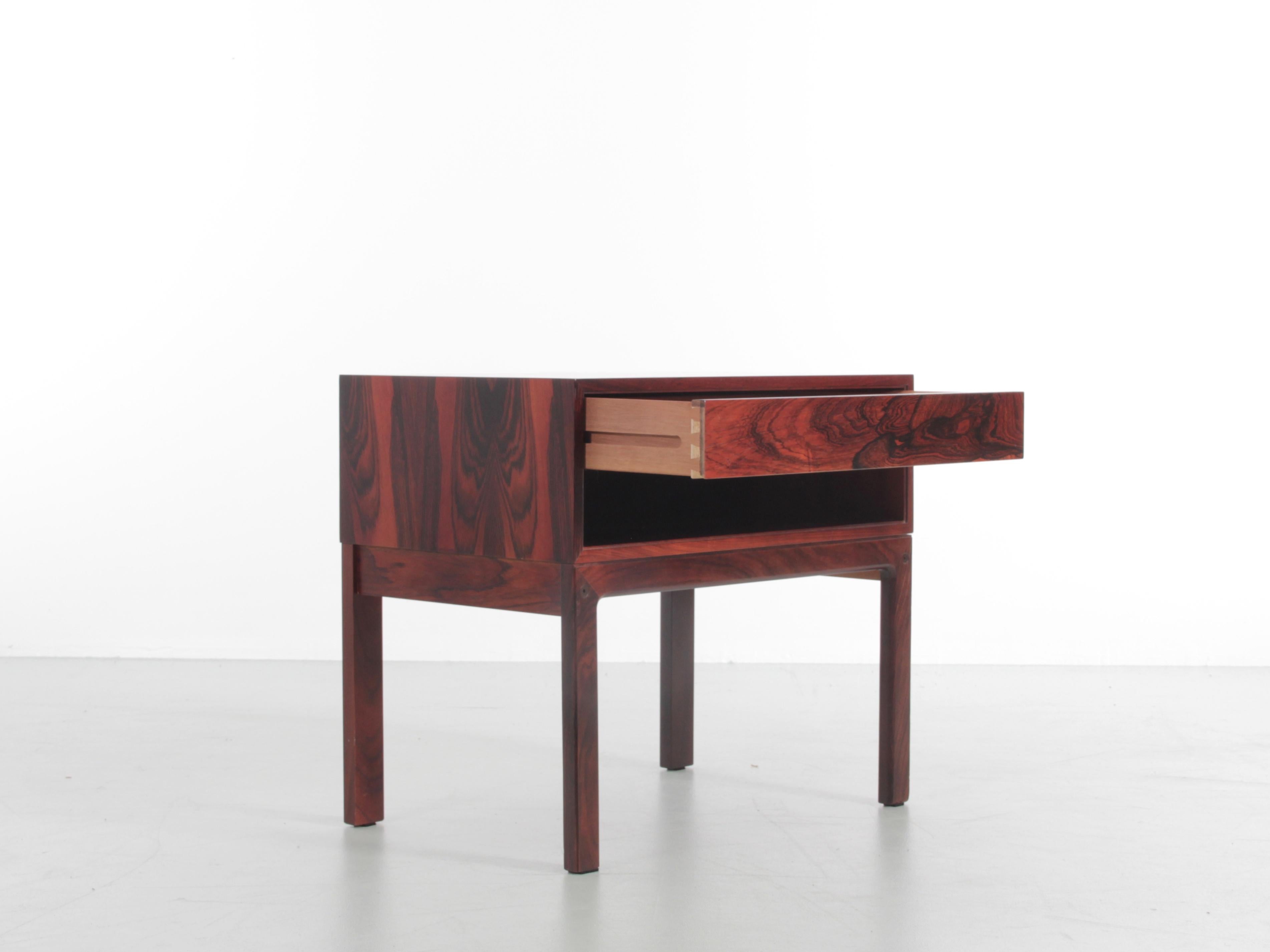 Scandinavian Modern Mid-Century Modern Scandinavian Bed Table in Rosewood by Arne Wahl Iversen