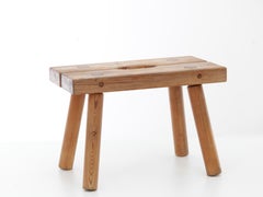Mid-Century Modern Scandinavian Brutalist Stool