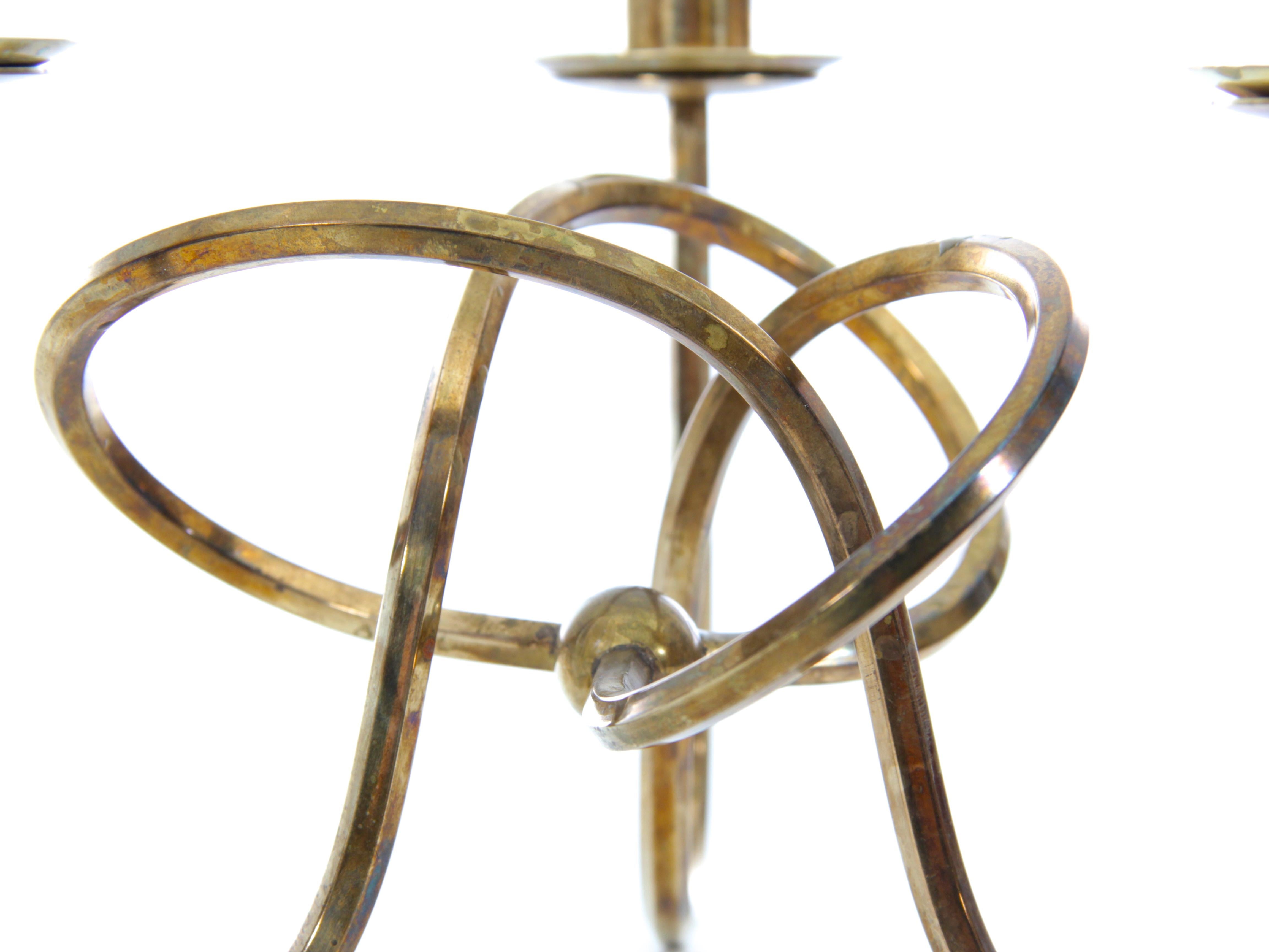 Scandinavian Modern Mid-Century Modern Scandinavian Candlestick in Brass by Josef Frank