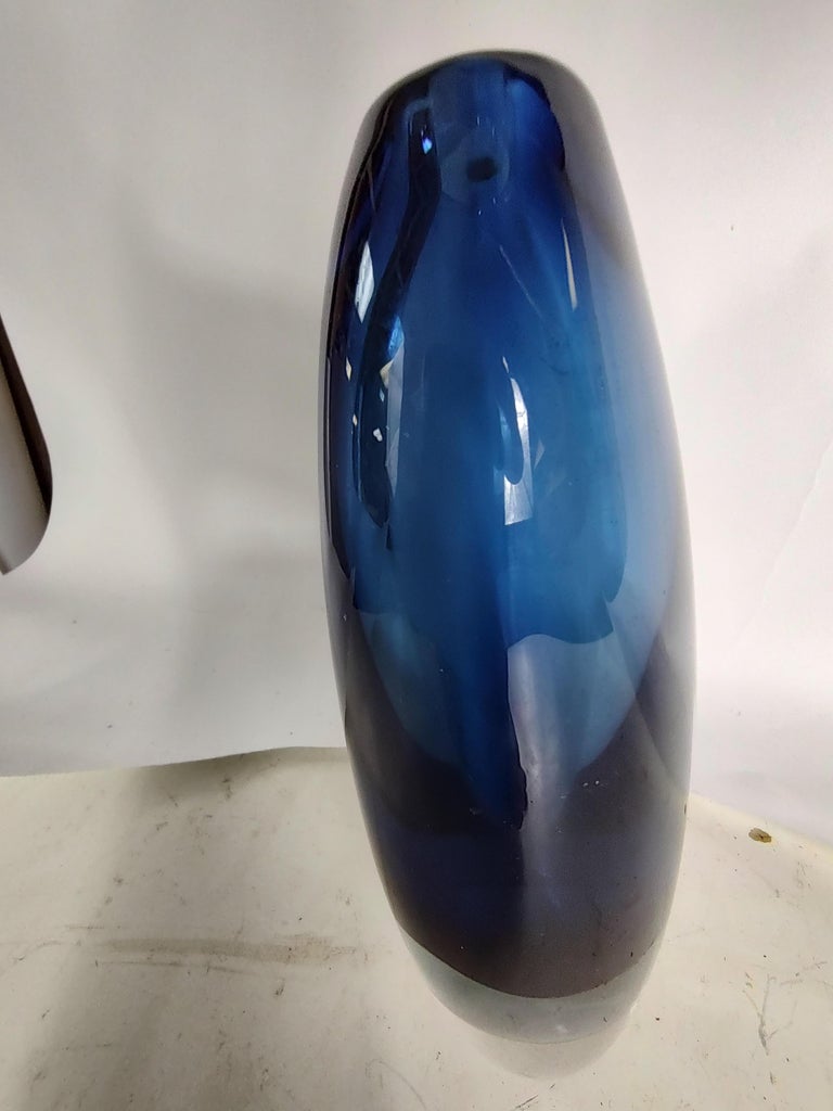 MidCentury Modern Scandinavian Cased Glass Vase by Vicke Lindstrand