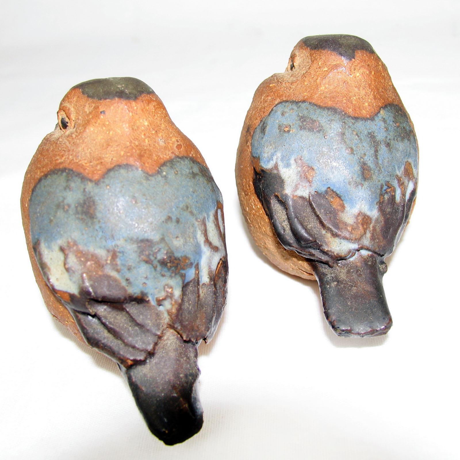 Stoneware Mid-Century Modern Scandinavian Ceramic Birds Figurines, Sweden, 1960s