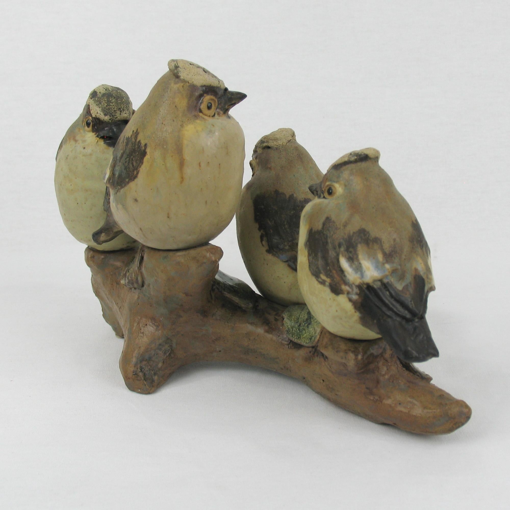 Mid-20th Century Mid-Century Modern Scandinavian Ceramic Birds Sculpture, Sweden, 1960s