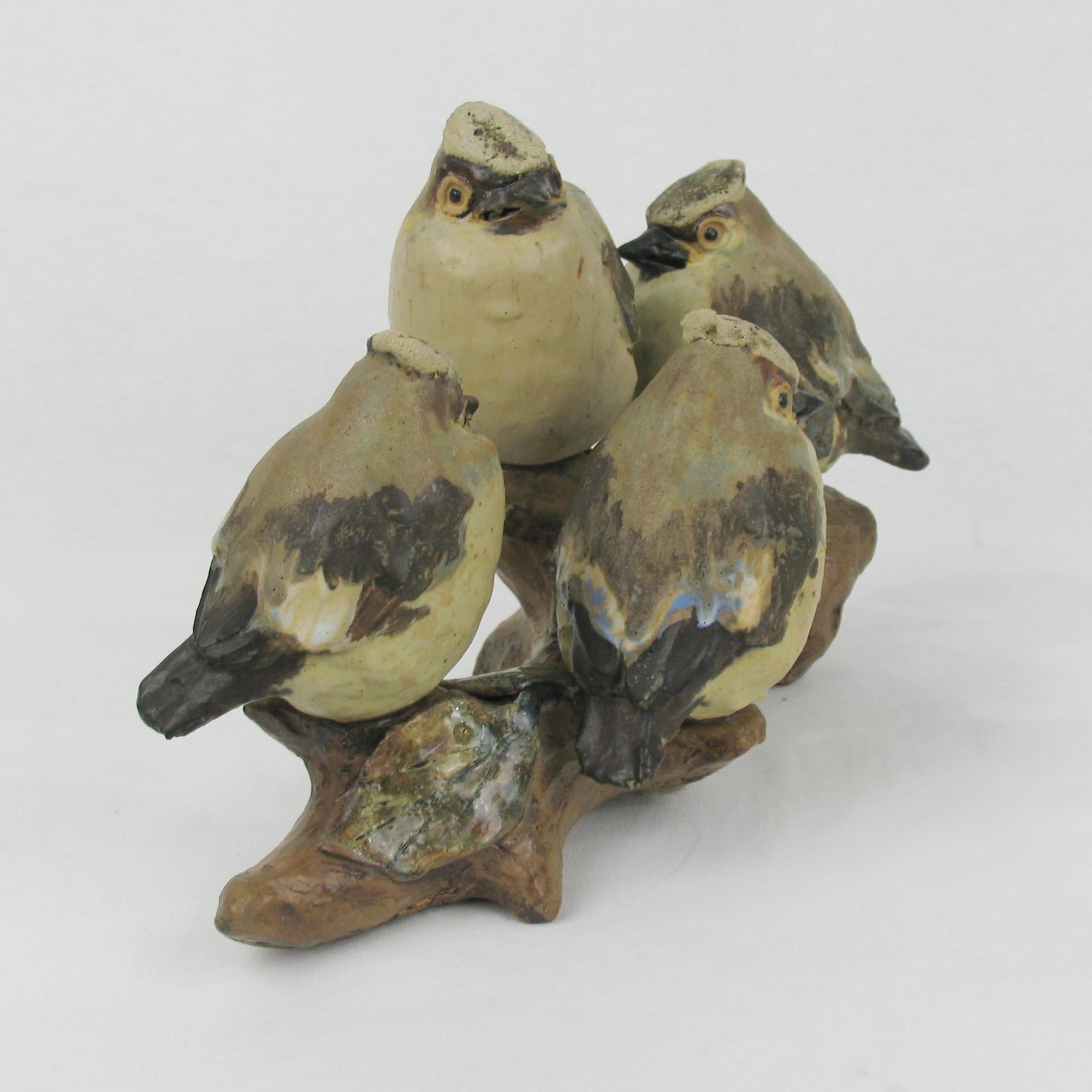 Mid-Century Modern Scandinavian Ceramic Birds Sculpture, Sweden, 1960s 1