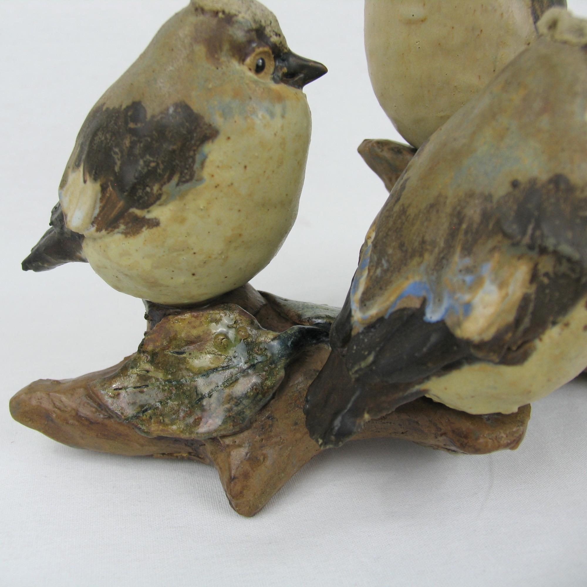 Mid-Century Modern Scandinavian Ceramic Birds Sculpture, Sweden, 1960s 2