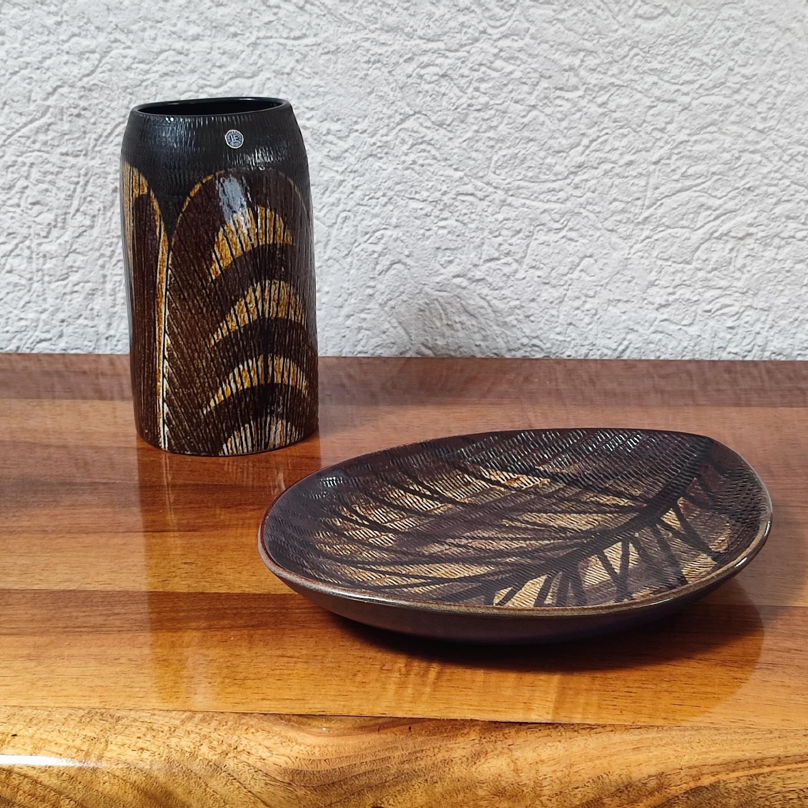 Glazed Mid-Century Modern Scandinavian Ceramic by Ingrid Atterberg for Upsala-Ekeby For Sale
