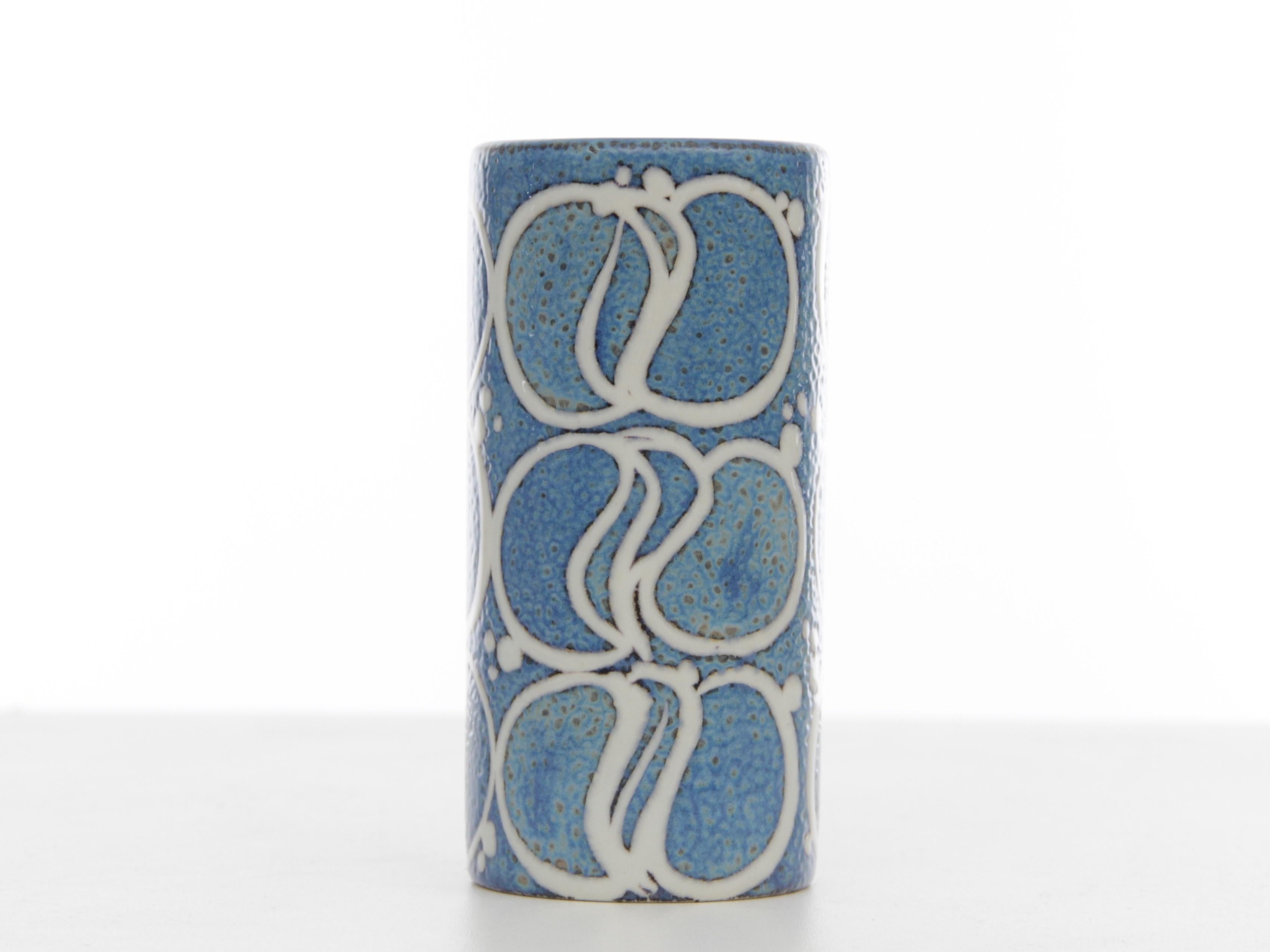 Mid-Century Modern Scandinavian ceramic vase by Ellen Malmer for Royal Copenhagen. Model Baca 663/3505.