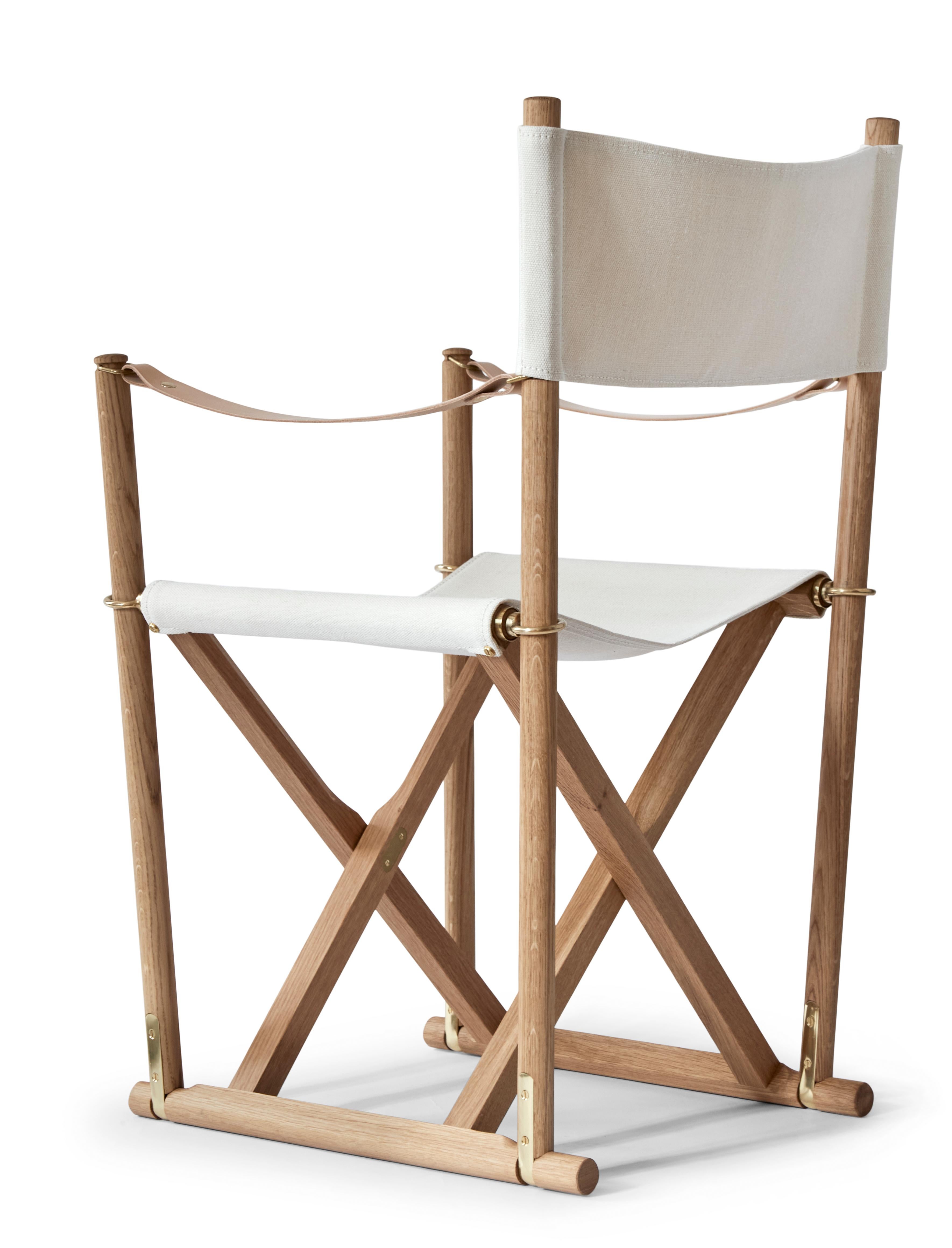 Mogens Koch designed the MK16 folding chair for a supplemental church seating contest, reinterpreting the traditional folding stool by pairing easy folding and storage functionality with modern aesthetics. The forward-thinking concept was deemed too