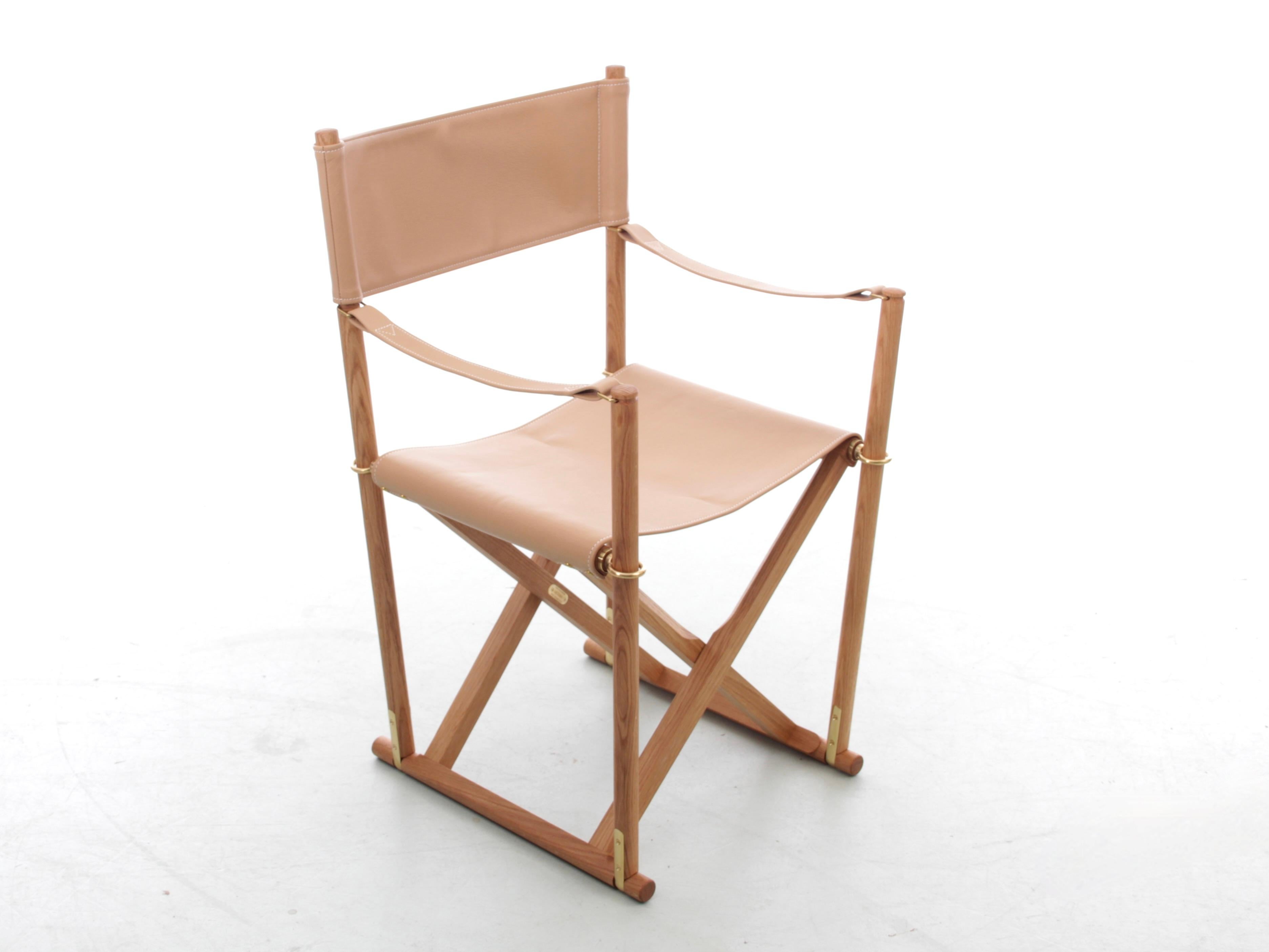 Mitte des Jahrhunderts  Moderner moderner skandinavischer Sessel mit Klappdeckel MK16 von Mogens Koch. Neues Produkt. im Zustand „Neu“ im Angebot in Courbevoie, FR
