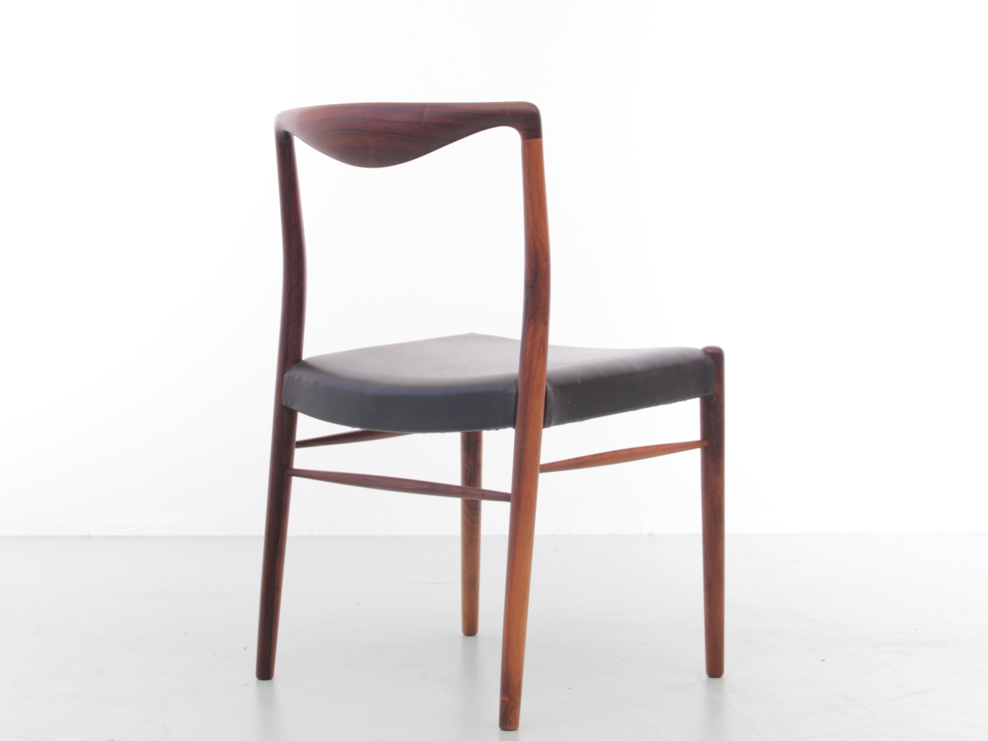 Mid-Century Modern Scandinavian Chair in Rosewood by Kai Lyngfeldt-Larsen In Good Condition For Sale In Courbevoie, FR