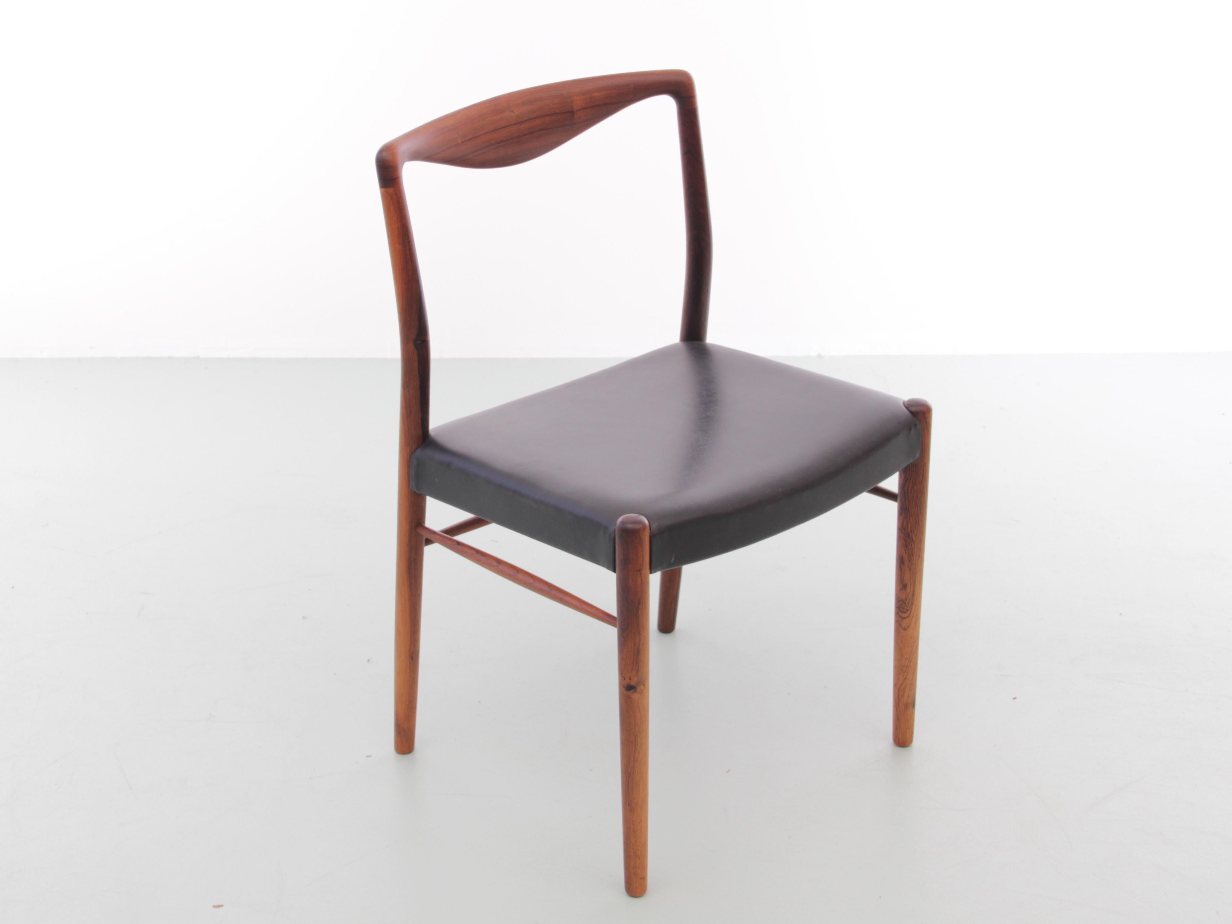 Mid-20th Century Mid-Century Modern Scandinavian Chair in Rosewood by Kai Lyngfeldt-Larsen For Sale