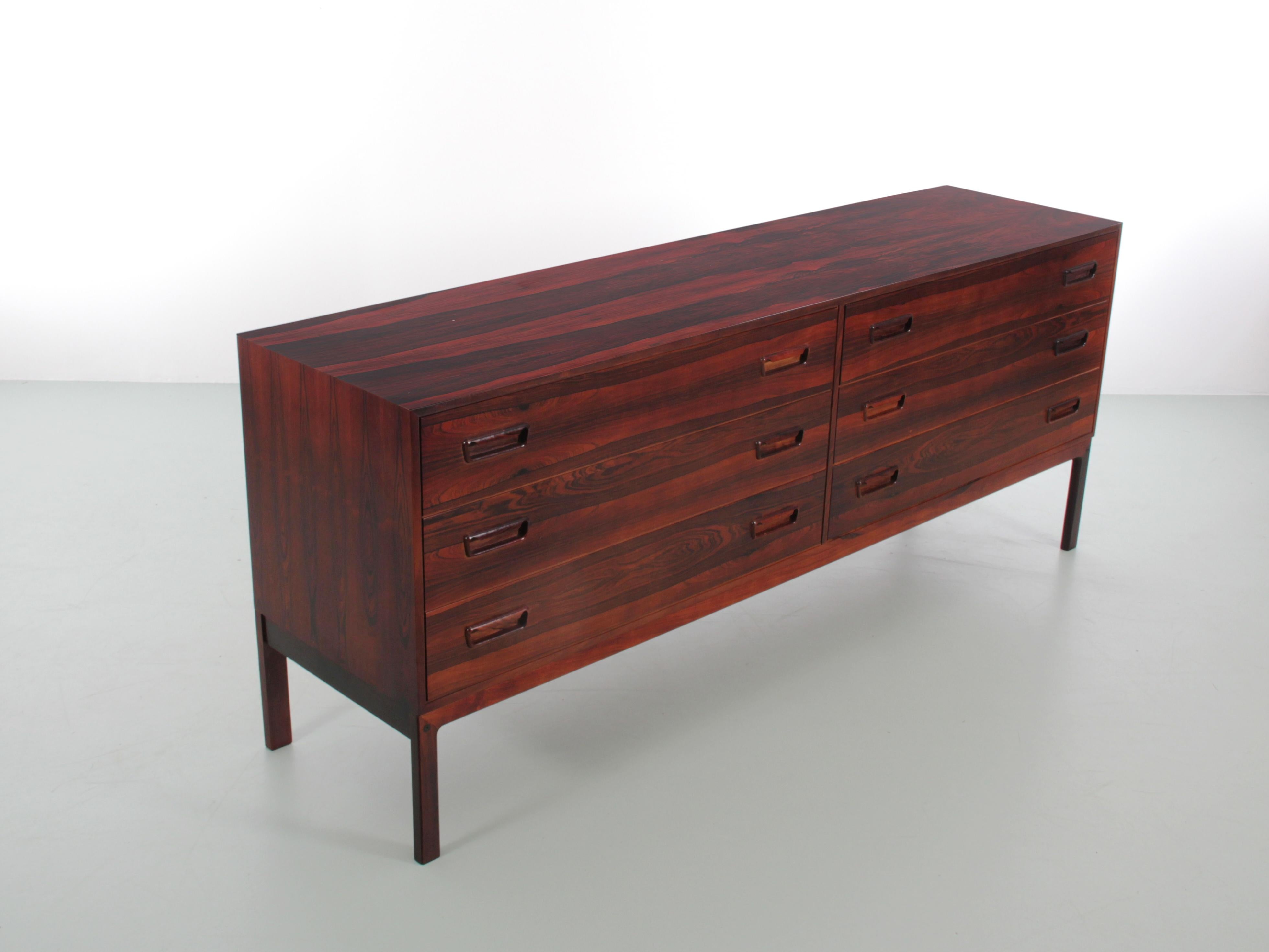 Mid-20th Century Mid-Century Modern Scandinavian Chest of Drawer in Rosewood by Iversen
