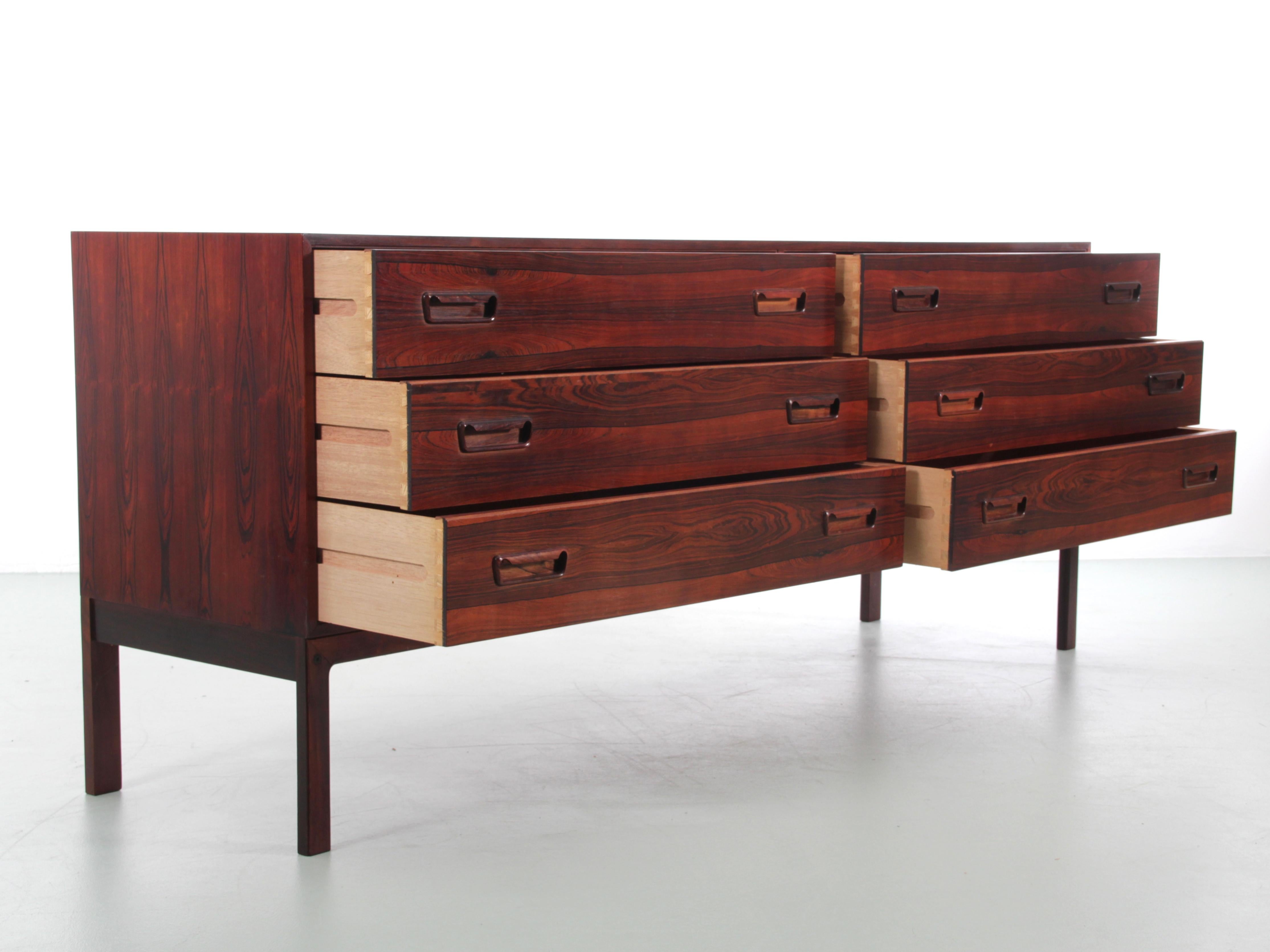 Mid-Century Modern Scandinavian Chest of Drawer in Rosewood by Iversen 1