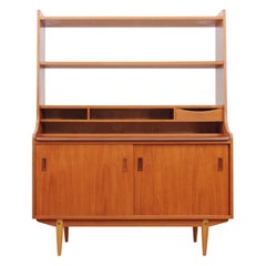 Vintage Mid-Century Modern Scandinavian Chest of Drawers and Shelves in Teak