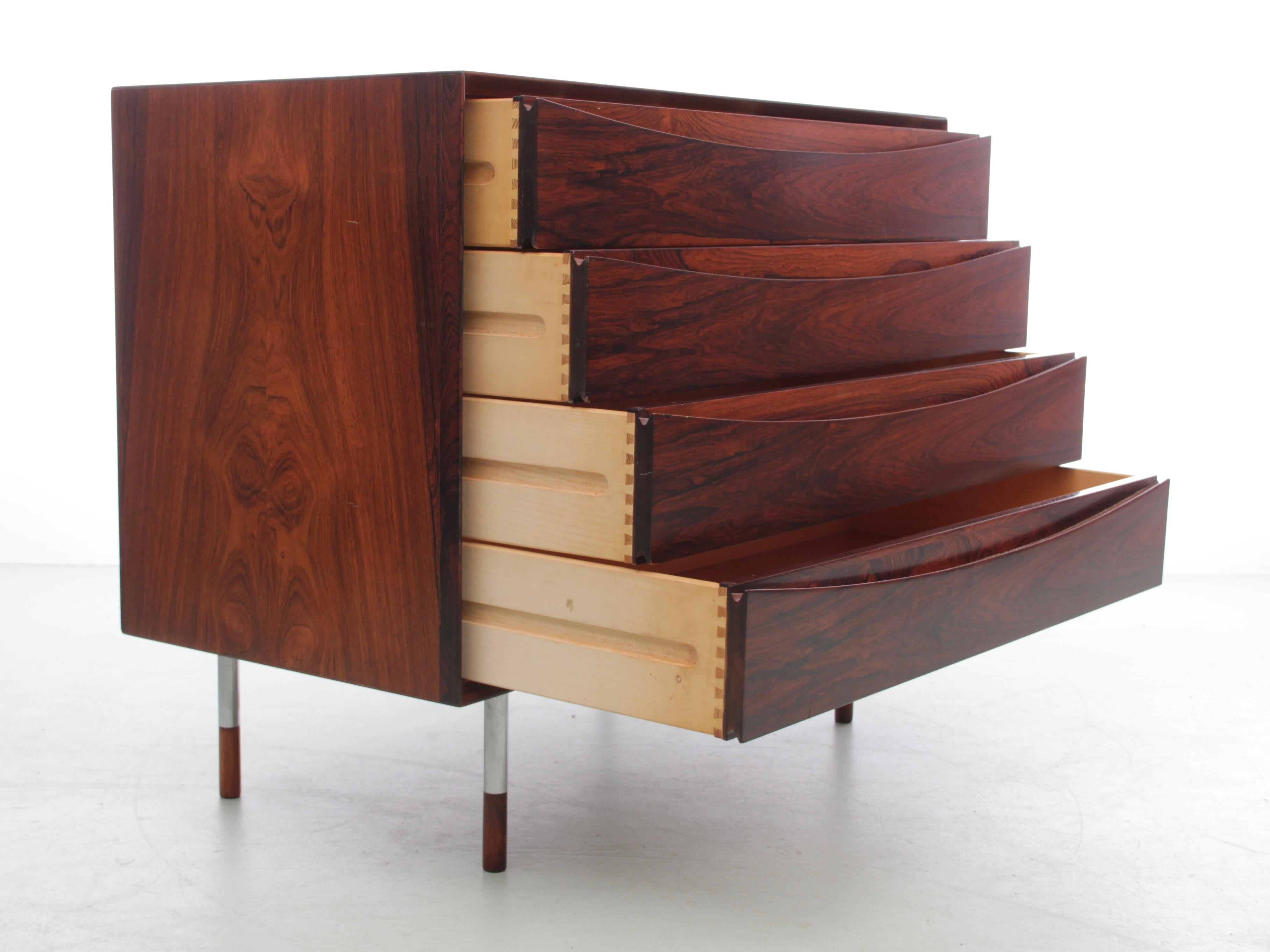 Mid-20th Century Mid-Century Modern Scandinavian Chest of Drawers in Rosewood by Arne Vodder For Sale