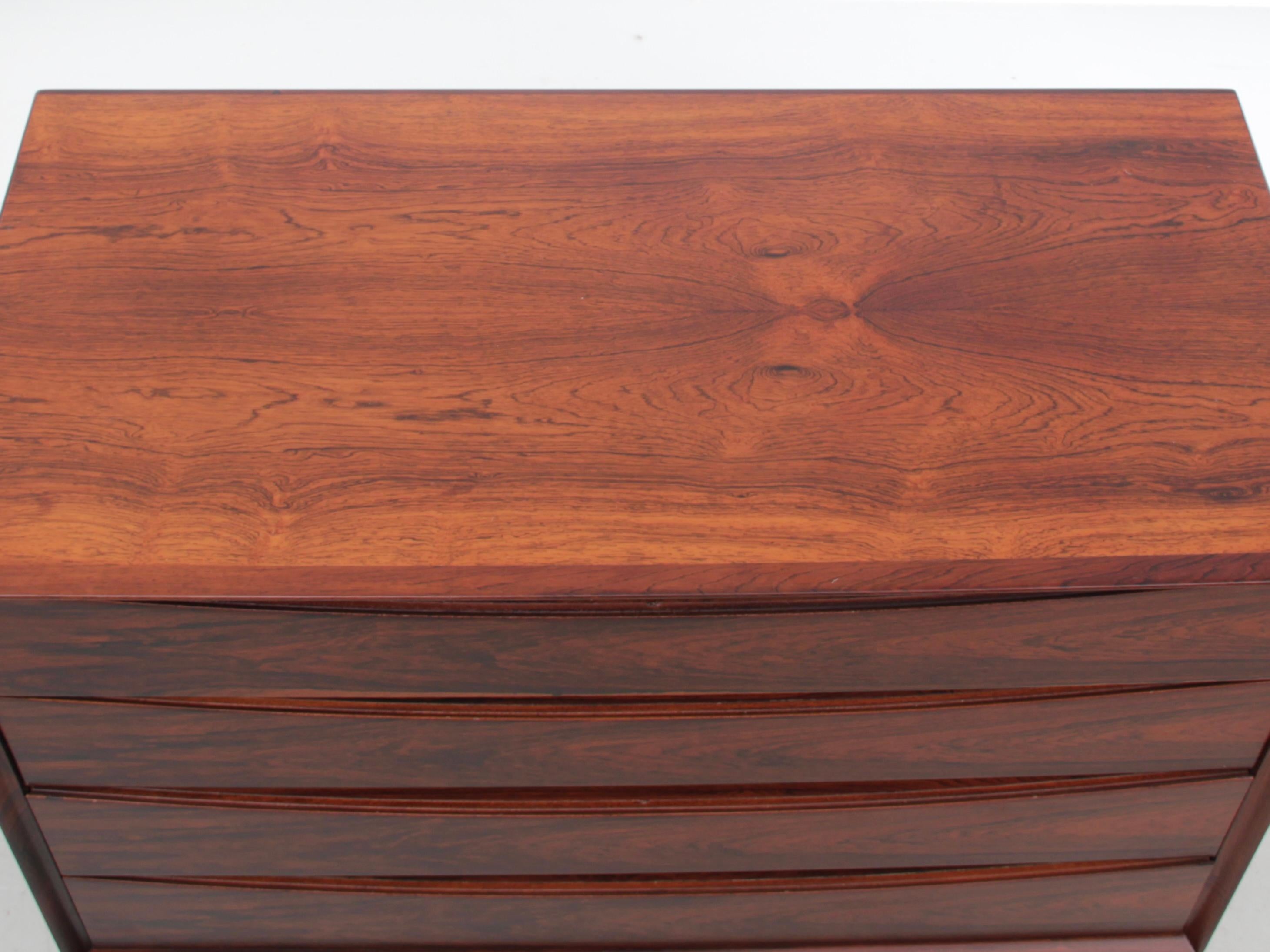 Mid-Century Modern Scandinavian Chest of Drawers in Rosewood by Arne Vodder For Sale 2