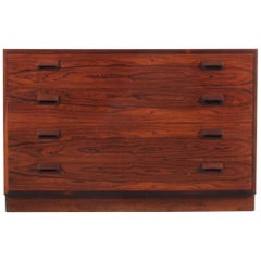 Mid-Century Modern Scandinavian Chest of Drawers in Rosewood by Borge Moge