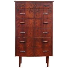 Vintage Mid-Century Modern Scandinavian Chest of Drawers in Rosewood