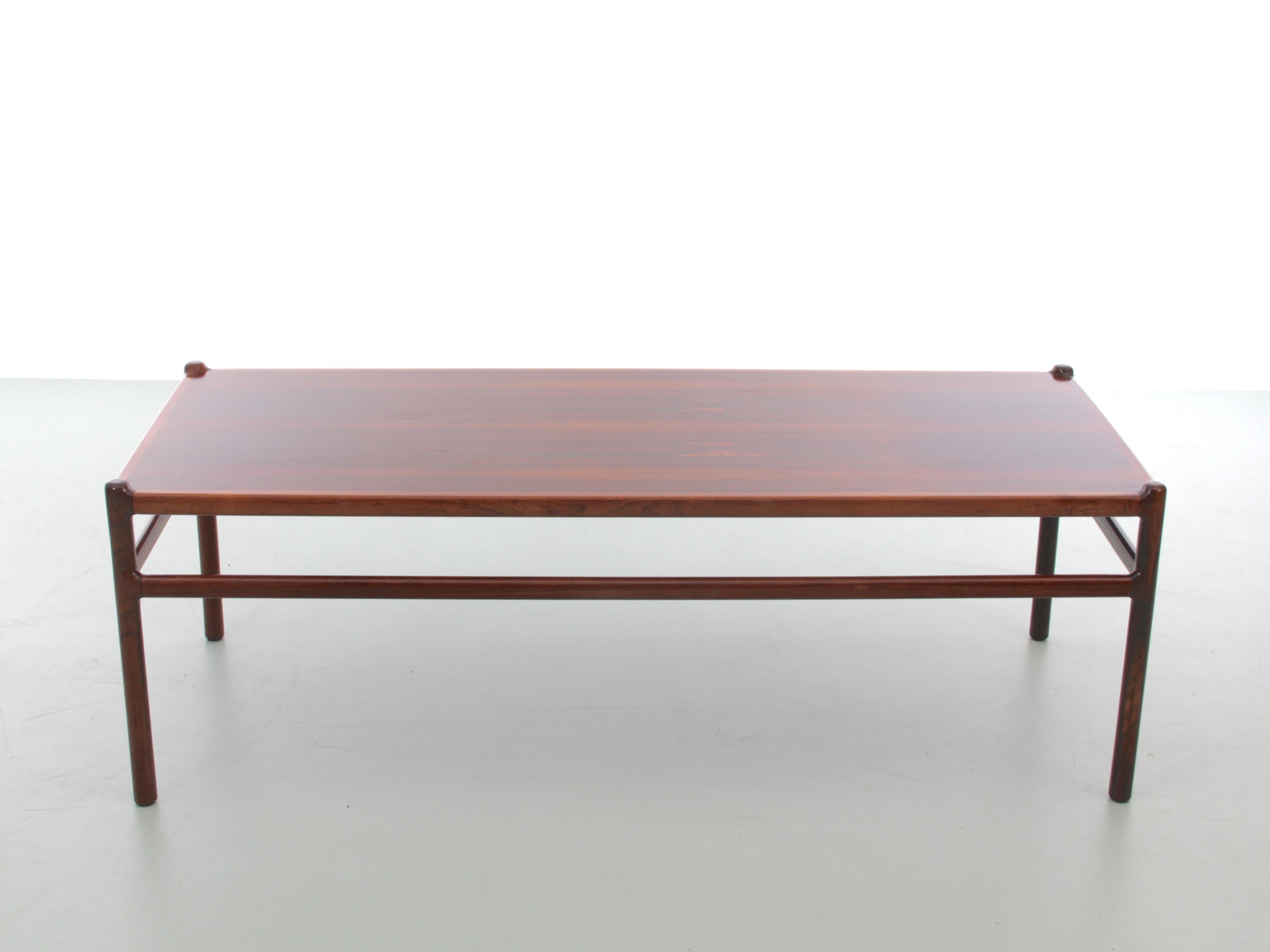 Mid-Century Modern scandinavian coffee table in rosewood model by Henning Korch for Cf Christiansen Silkeborg.
