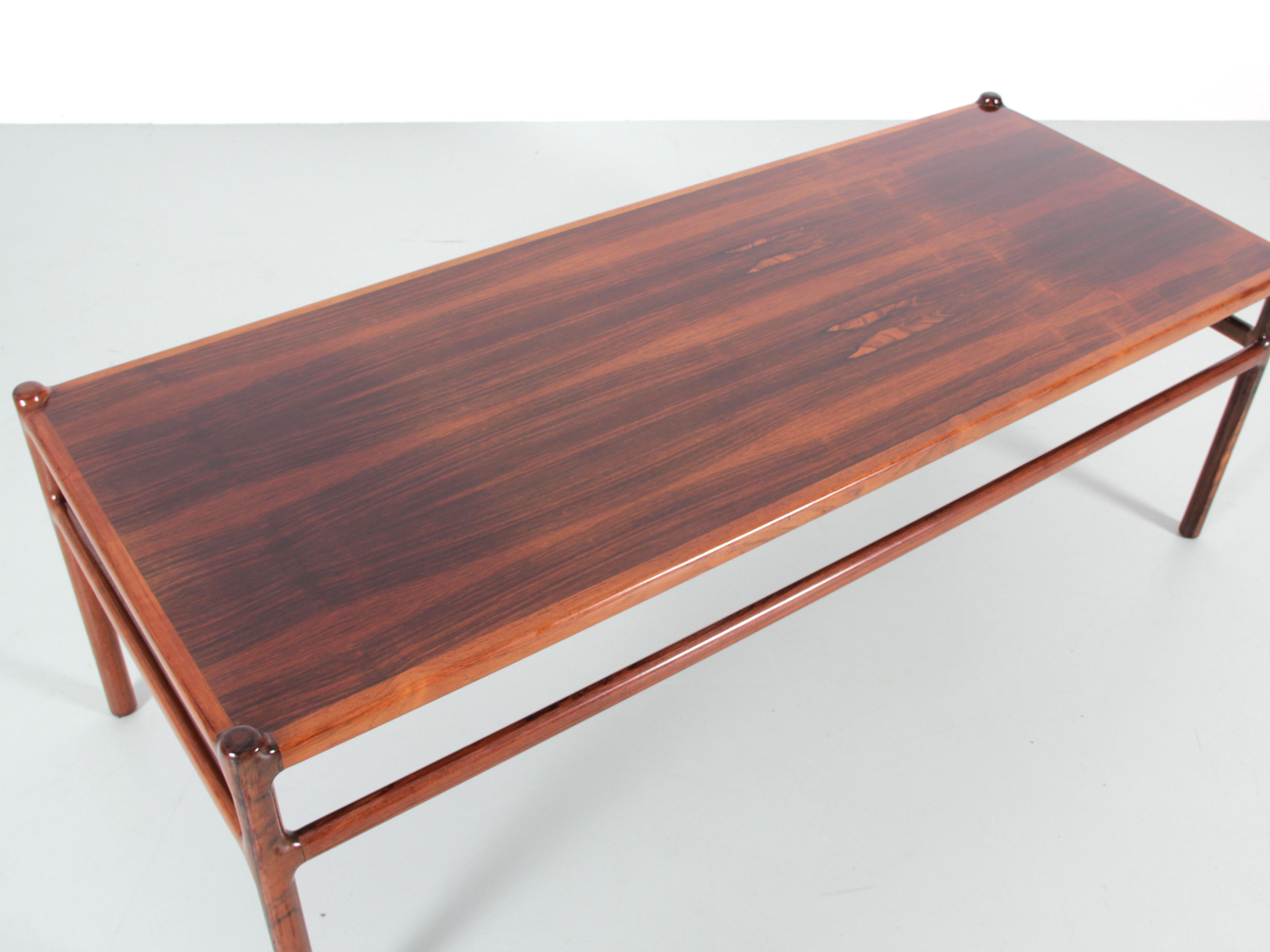 Mid-20th Century Mid-Century Modern Scandinavian Coffee Table in Rosewood by Henning Korch For Sale