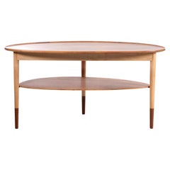 Vintage Mid-Century modern scandinavian coffeee table or side table in walnut