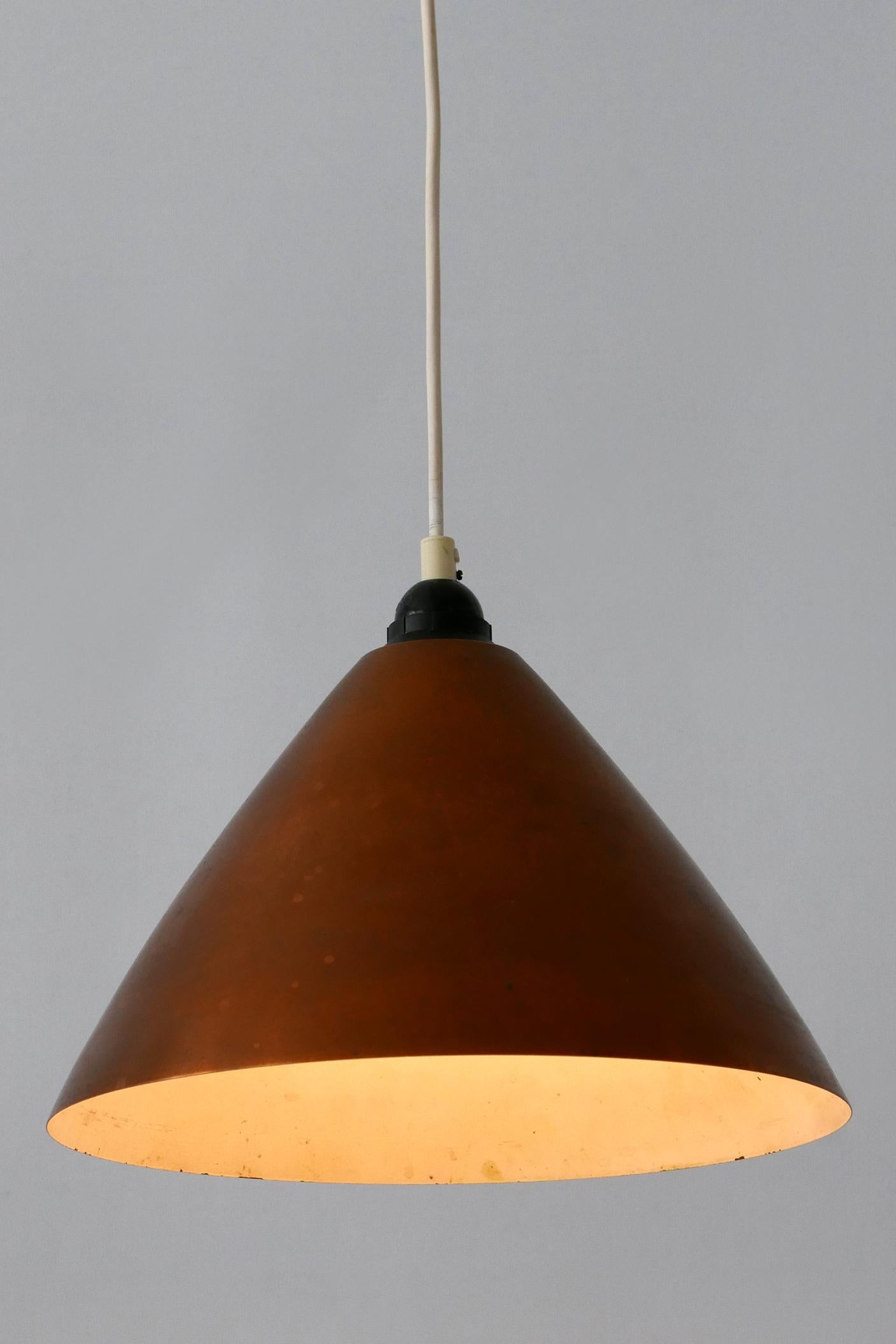 Lámpara Colgante o Lámpara Colgante de Cobre Escandinava Moderna de Mediados de Siglo  1960s en venta 4