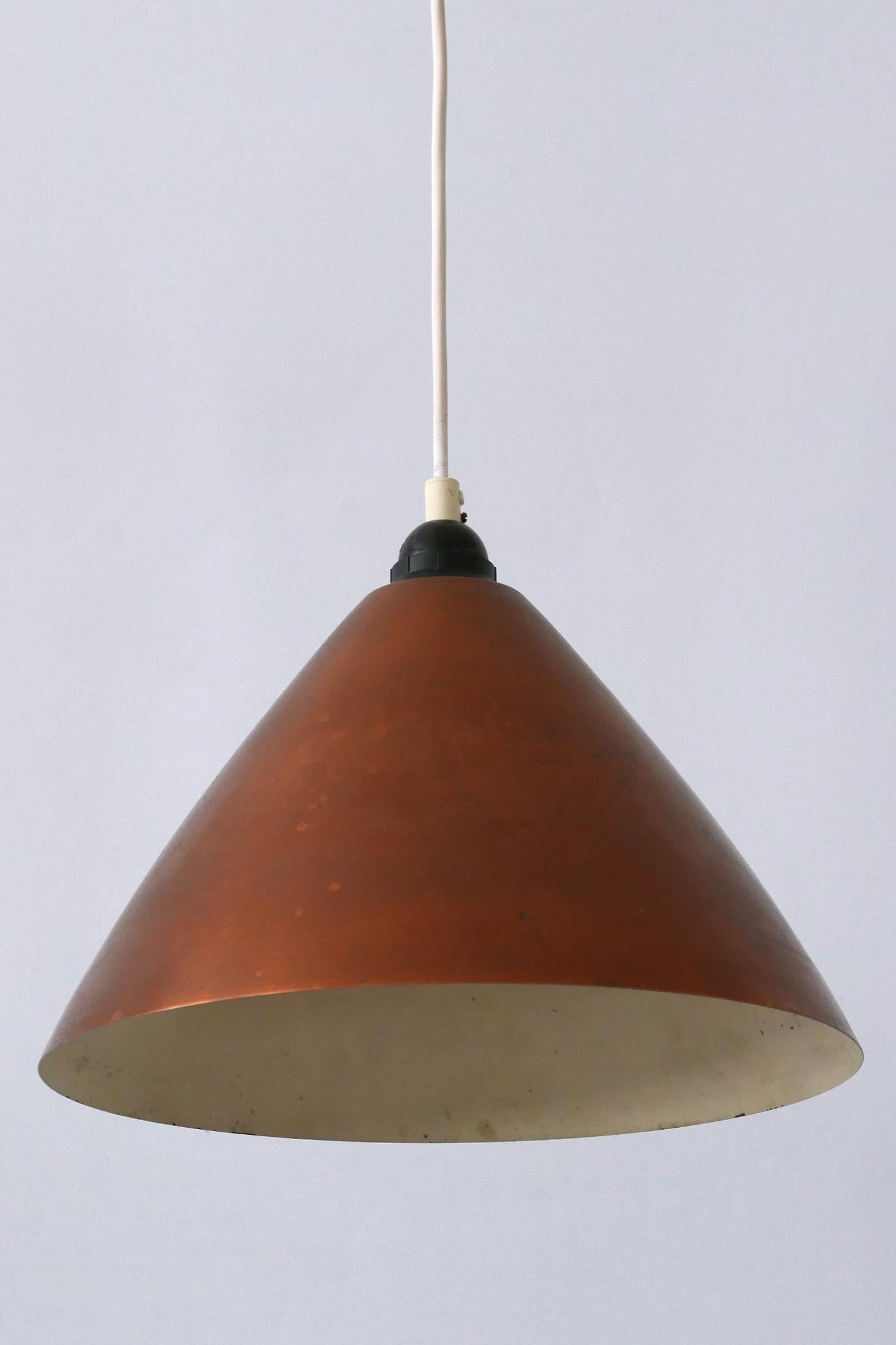 Lámpara Colgante o Lámpara Colgante de Cobre Escandinava Moderna de Mediados de Siglo  1960s en venta 5