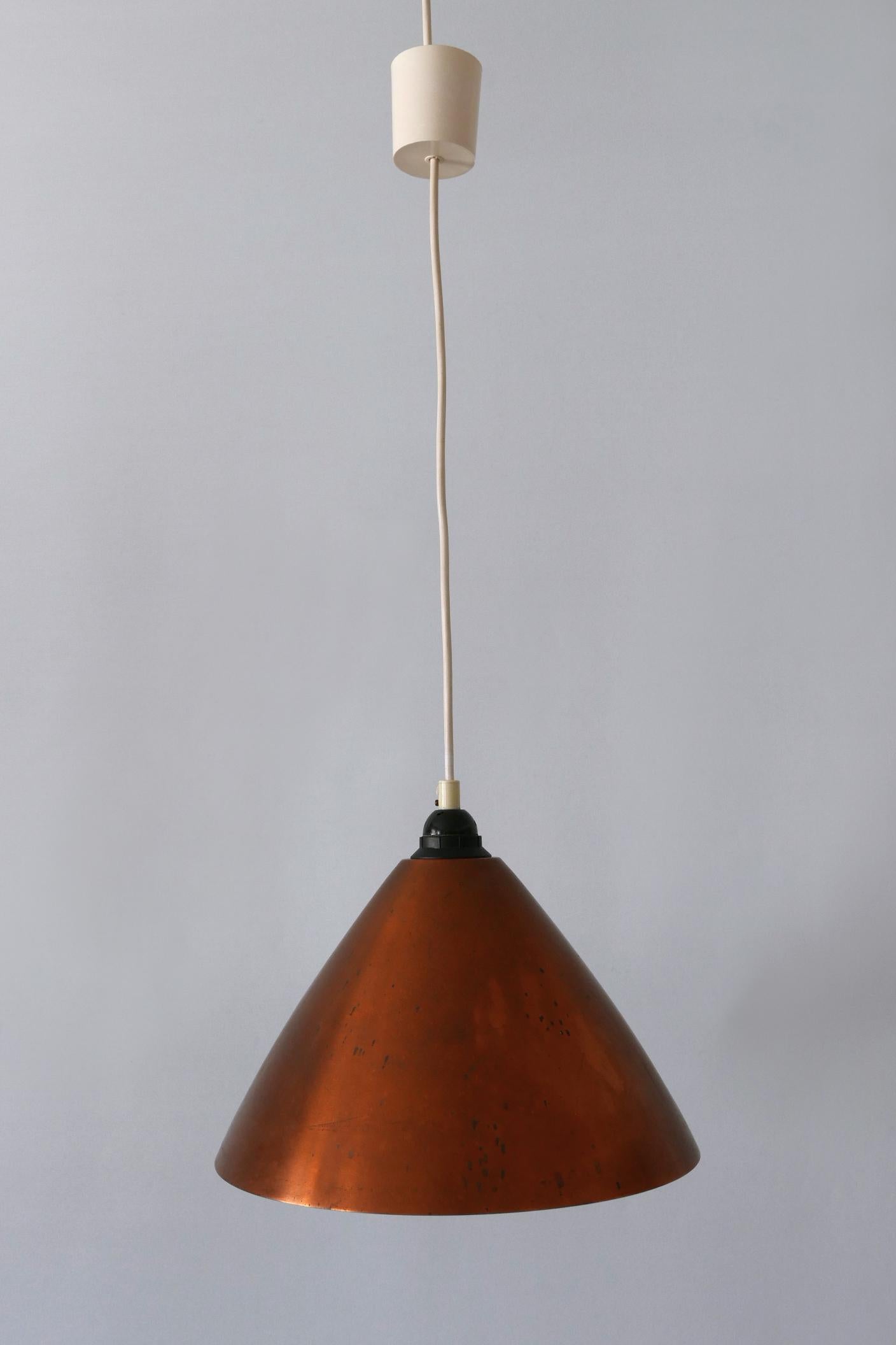 Lámpara Colgante o Lámpara Colgante de Cobre Escandinava Moderna de Mediados de Siglo  1960s en venta 9