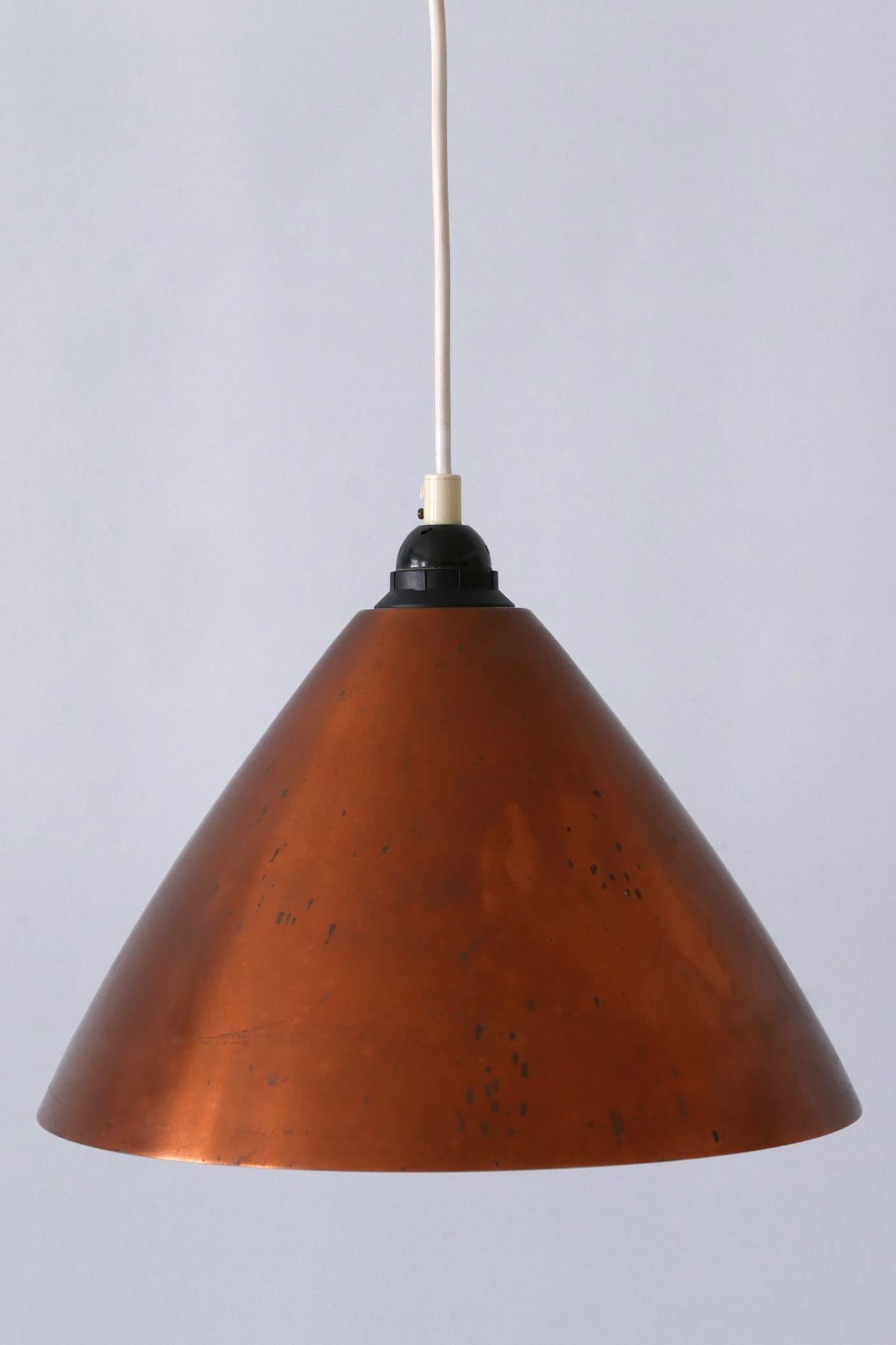 Lámpara Colgante o Lámpara Colgante de Cobre Escandinava Moderna de Mediados de Siglo  1960s en venta 10