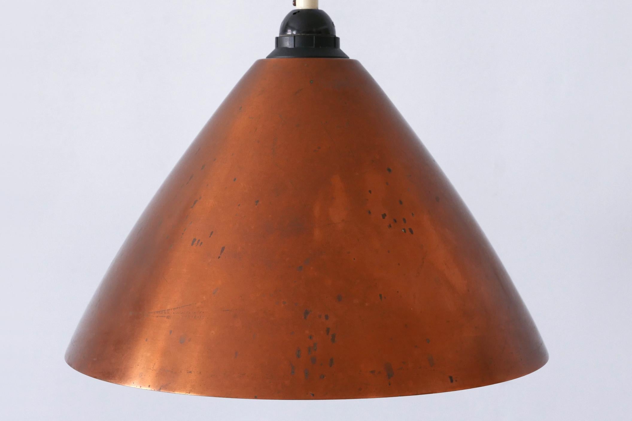 Lámpara Colgante o Lámpara Colgante de Cobre Escandinava Moderna de Mediados de Siglo  1960s en venta 11